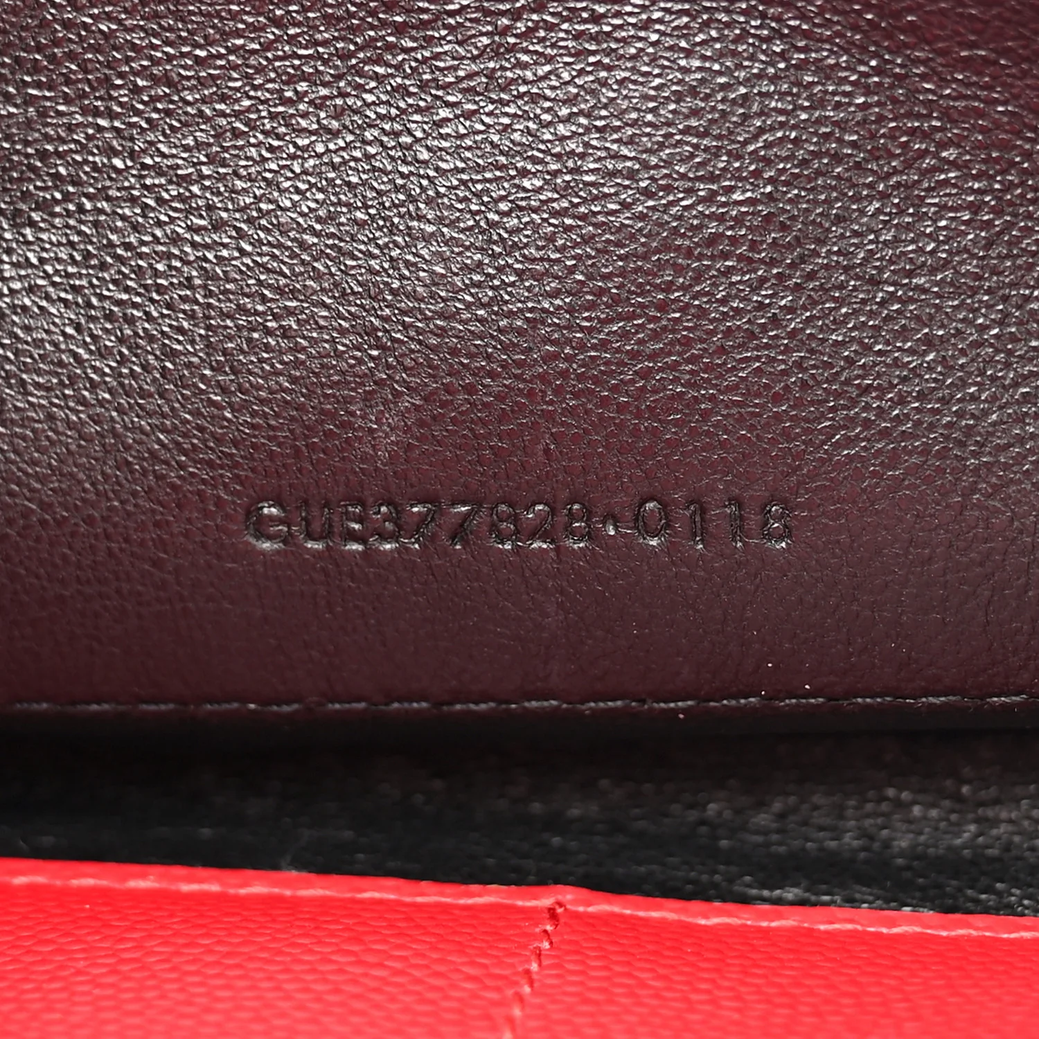 Grain De Poudre Matelasse Chevron Monogram Chain Wallet New Red