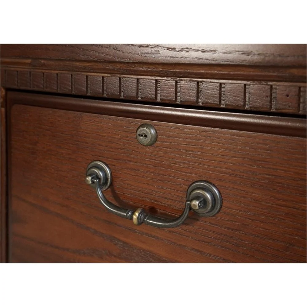 Huntington Transitional Oxford 2 Drawer Wood File Cabinet Oak(Oak) - Image 4