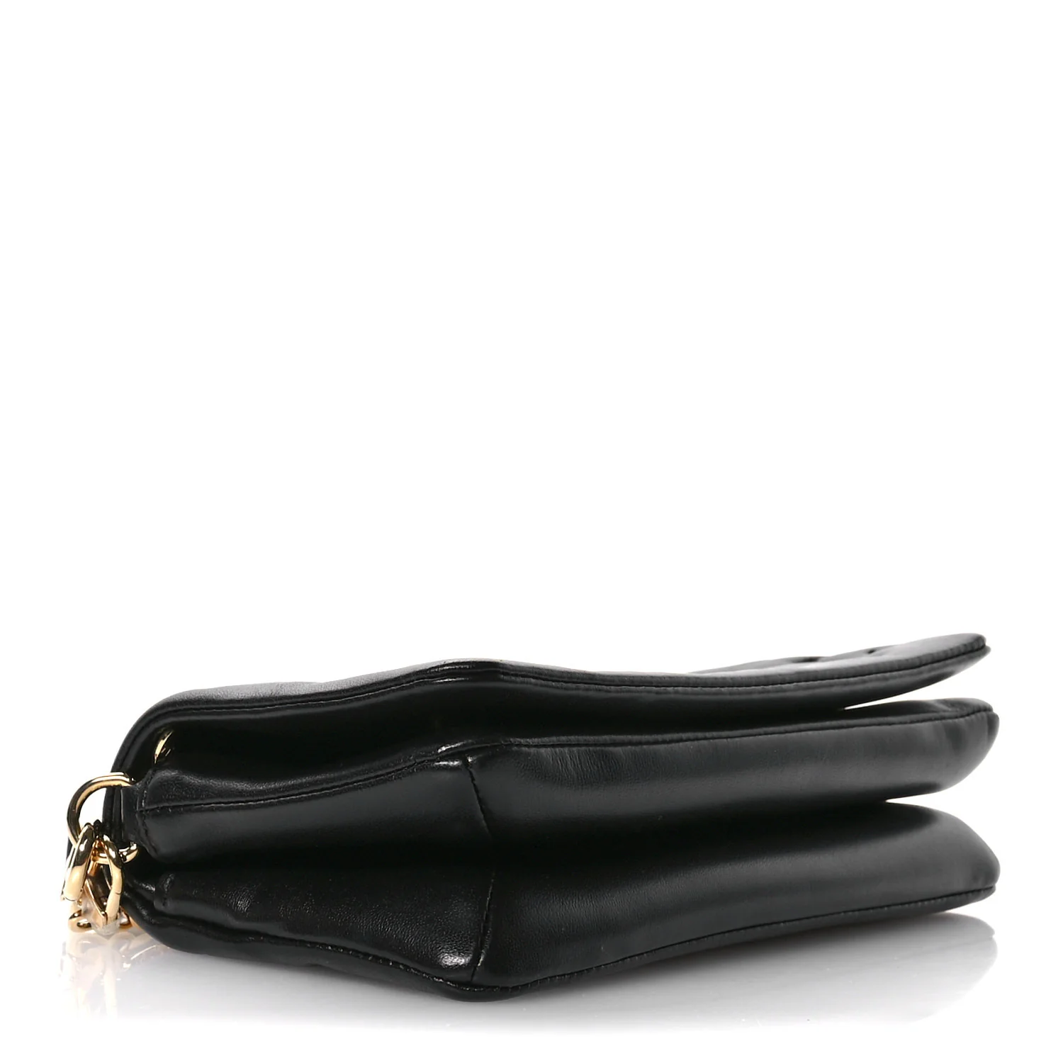 Lambskin Embossed Monogram Pochette Coussin Crossbody Black