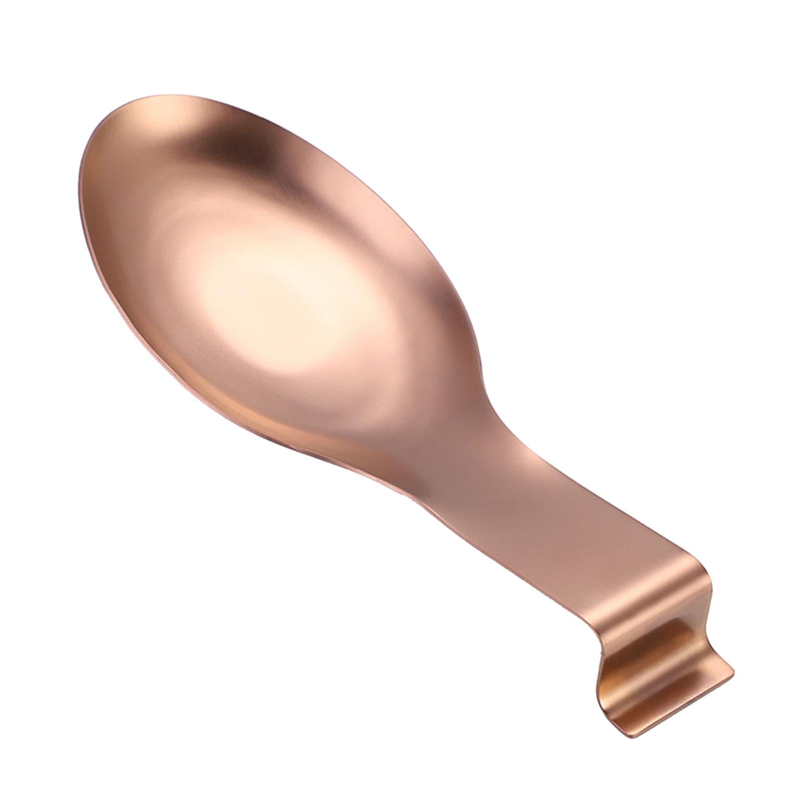 Spoon Holder Kitchen Utensils Accs Spoon Rest for Bar Coffee Station Cooking Rose Gold