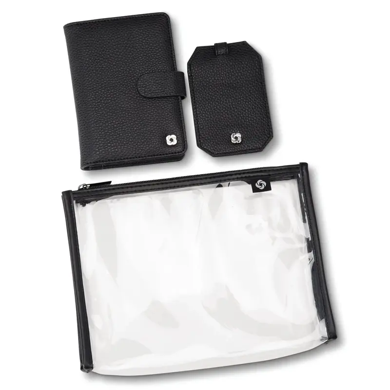 Black Passport Cover and ID Tag Gift Set Luggage Accessories | 5213-SDWKB - SAMSONITE OUTLET