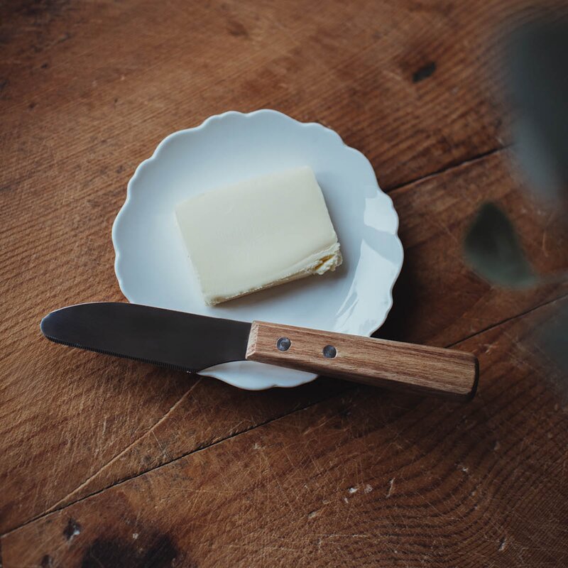 Sylvia smørkniv 22 cm stål/treskaft
