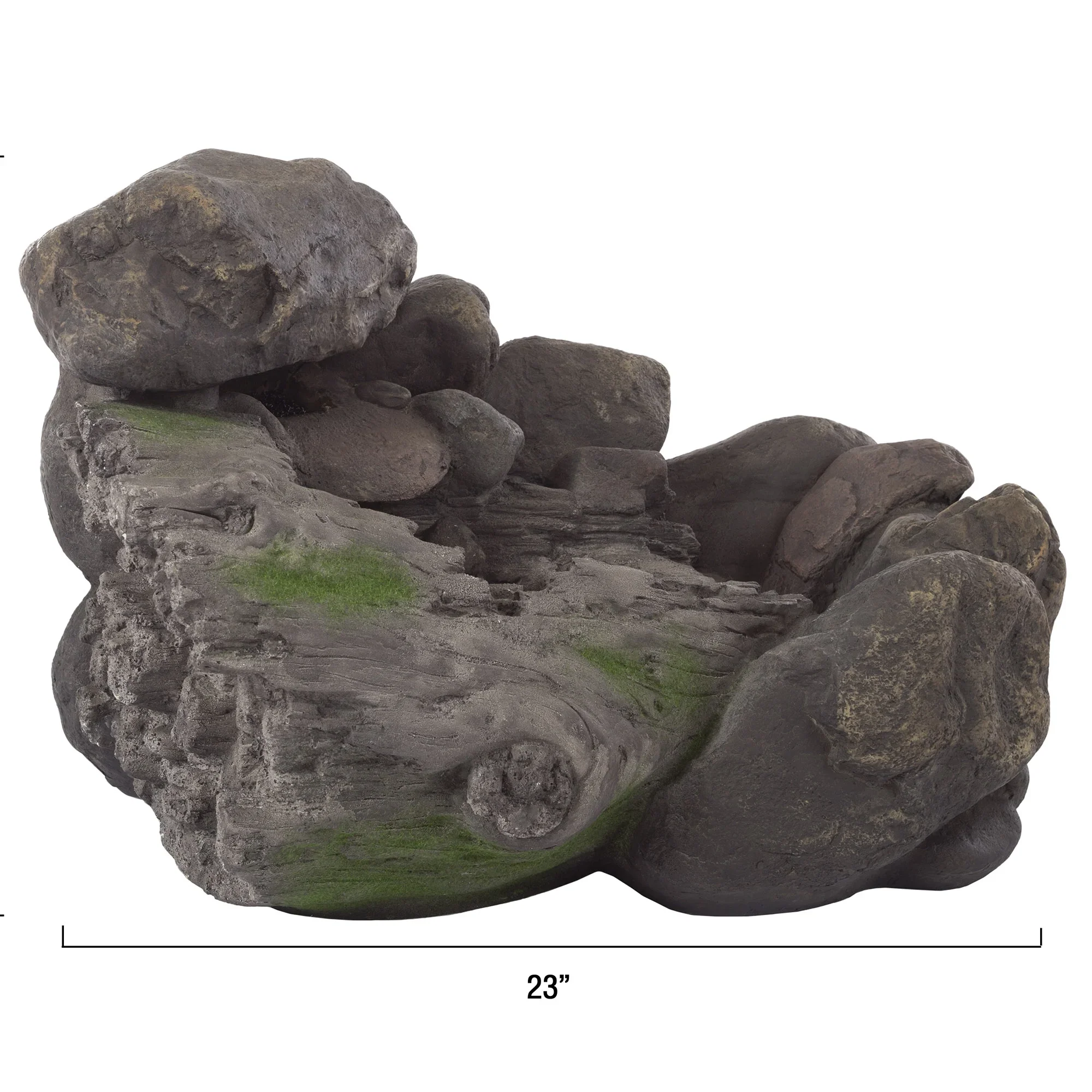 Pure Garden Outdoor Polyresin Stone Water Fountain �?Lawn and Garden Décor