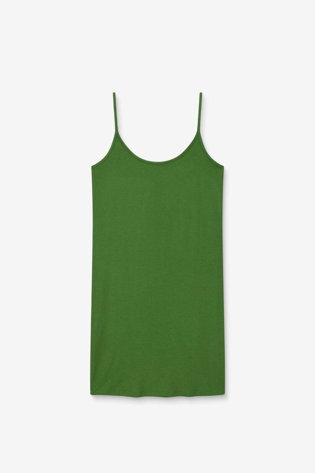 Groene jersey slip jurk
