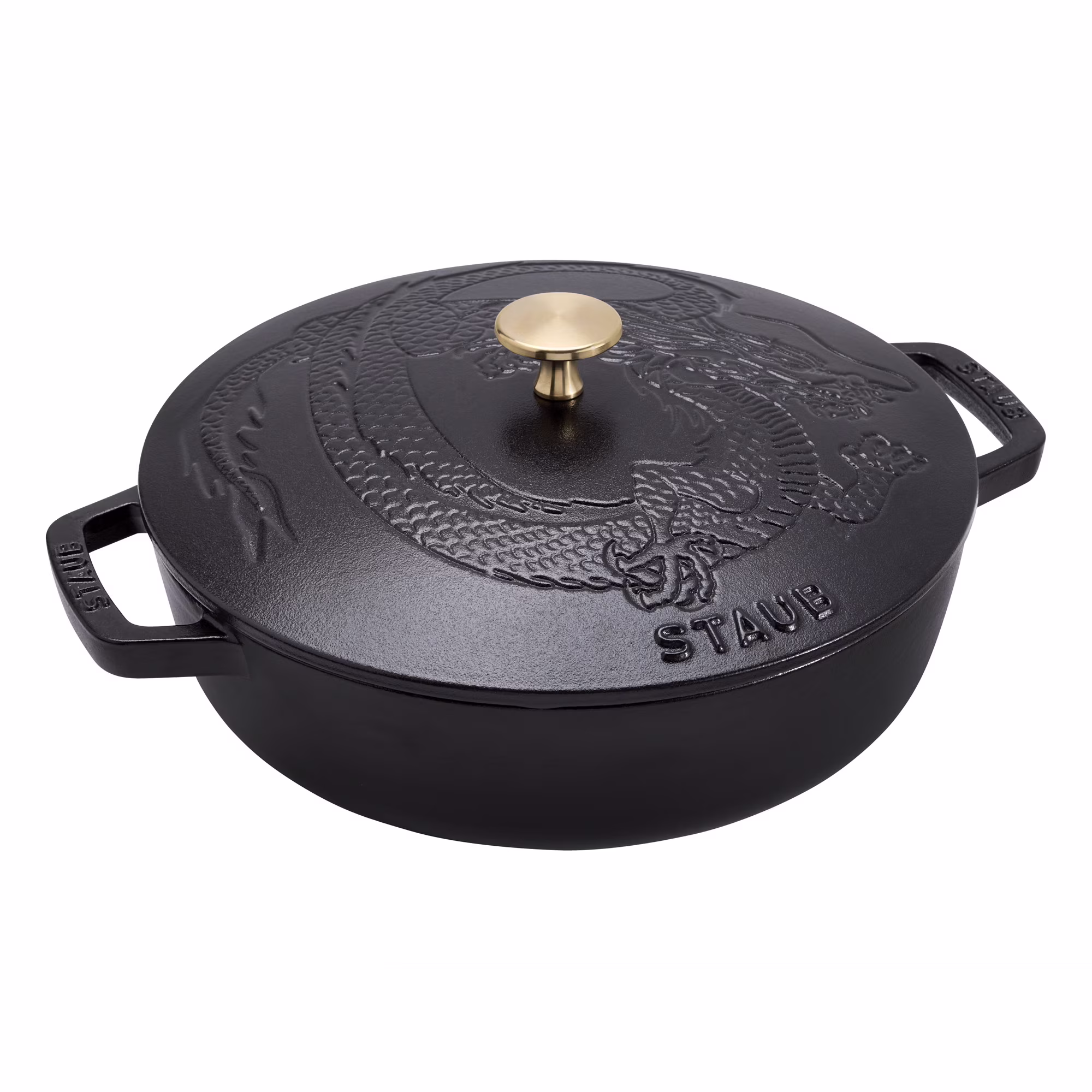 Cast Iron 2.5-qt Saute Pan with Dragon Lid Cherry(Cherry) - Image 3
