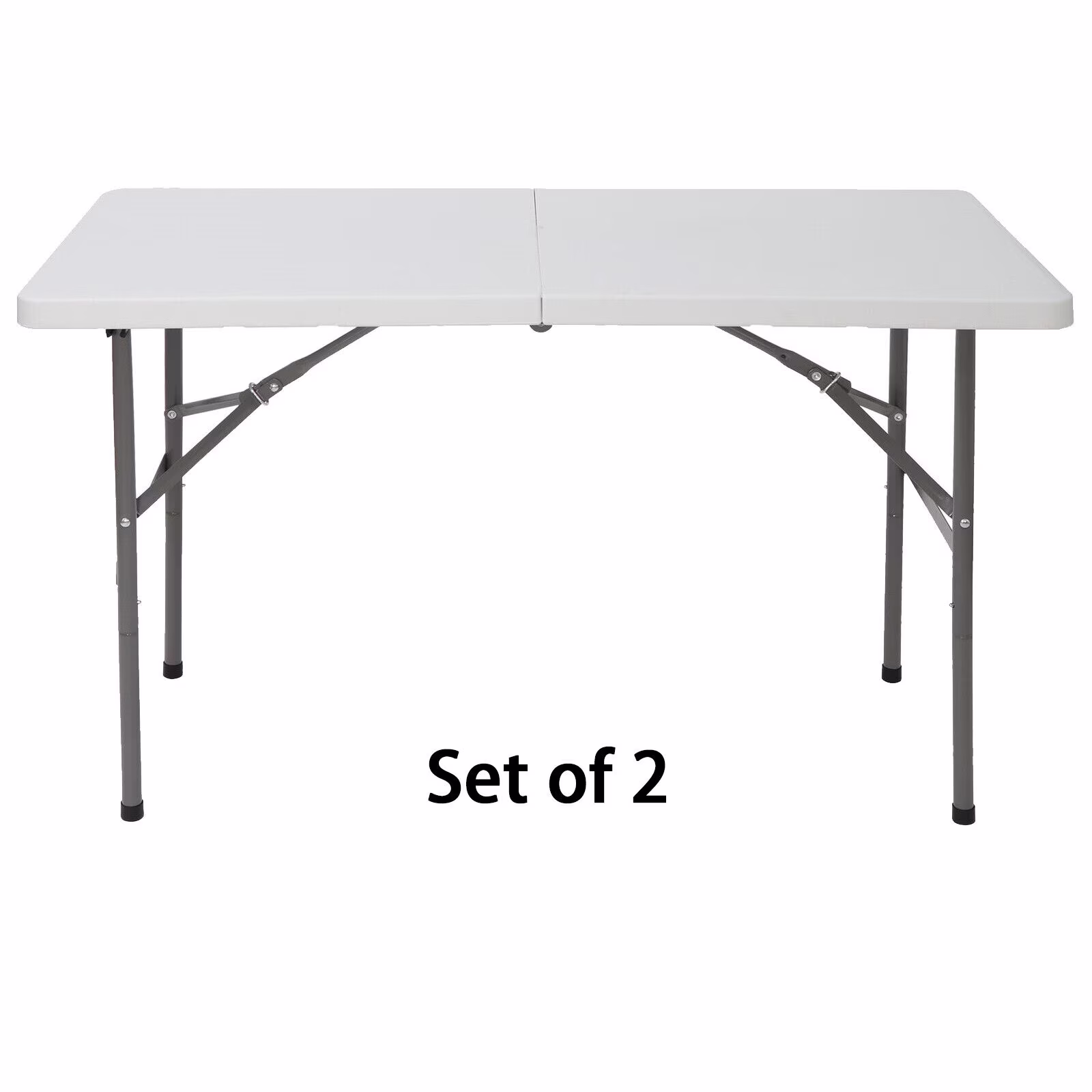 3/4/6/8 FT Plastic Folding Tables Ultra Portable, Durable for Indoor Outdoor Use Ideal for Picnics, Camping, Parties and More-6 FT(6') - Image 4