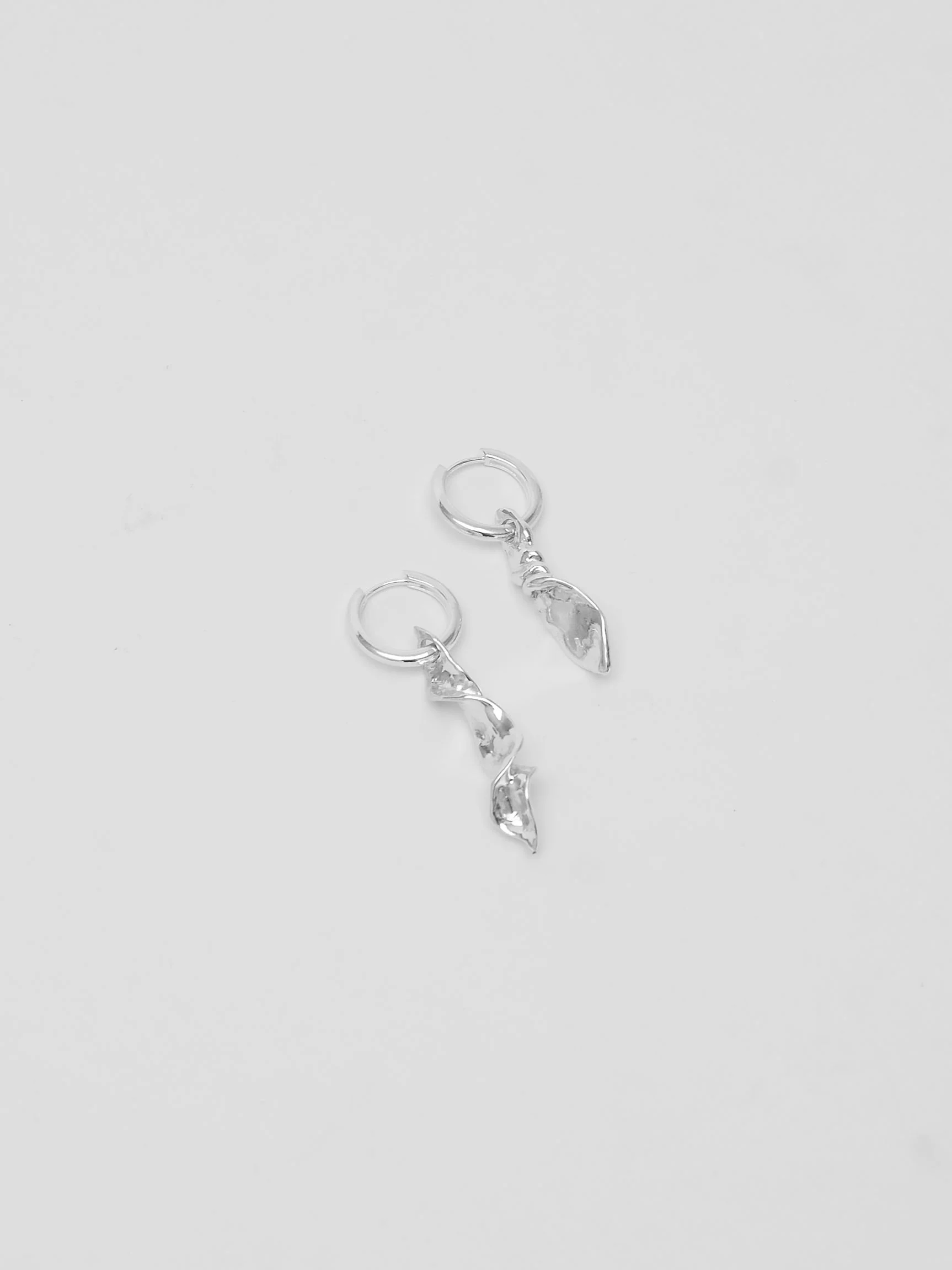 Tidal Hoops in Sterling Silver