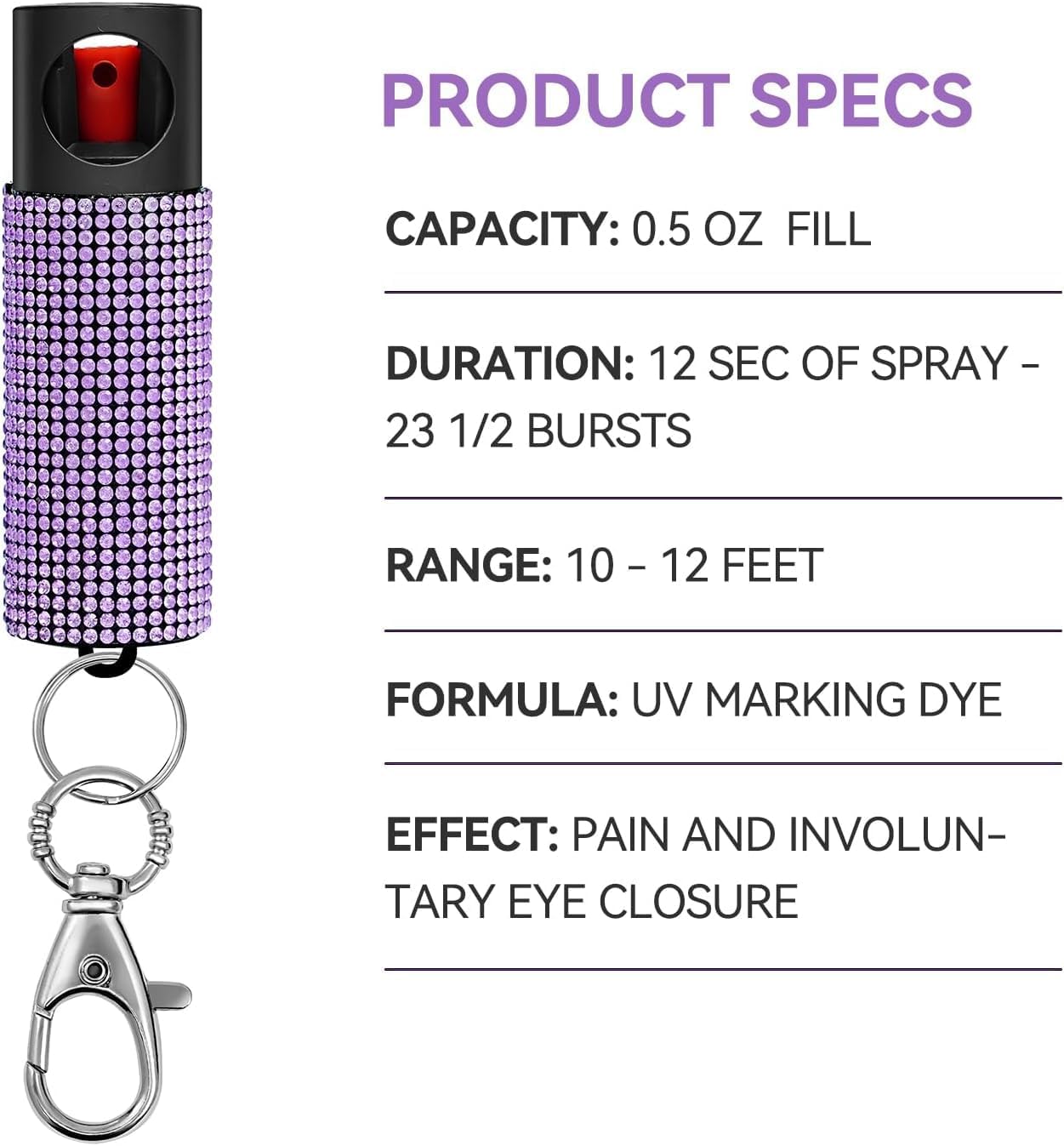 Door Stop Alarm,Door Alarm When Opened Travel,130DB Extra alarming with LED Flashlight & Pepper Gel Combo Set for Women self Defense,USB rechargeble mini Keychain (Blue & Purple)