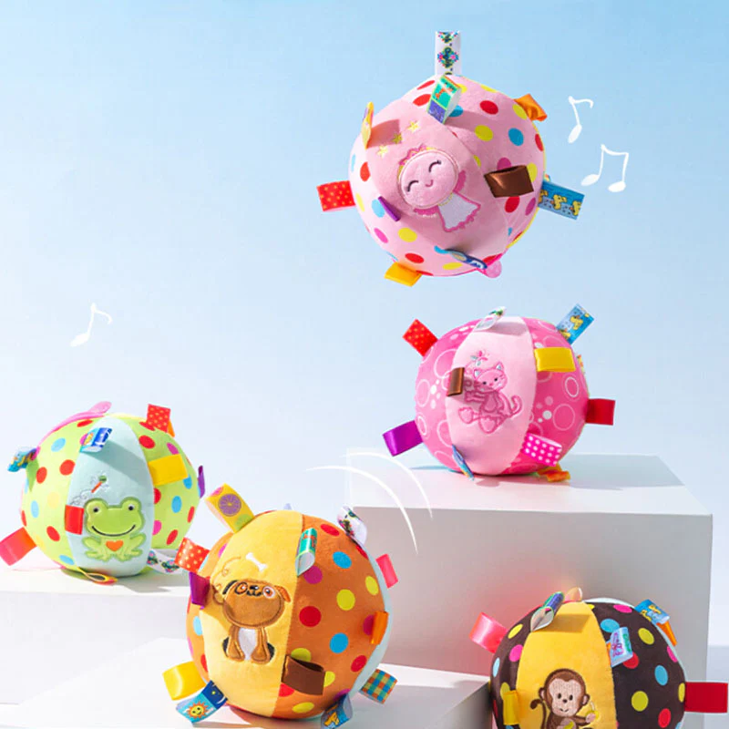 Cute Embroidered Squeaky Ball Interactive Dog Toys