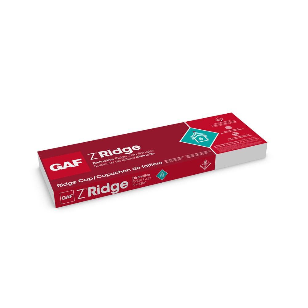 GAF Z-Ridge Distinctive Hip & Ridge Cap Shingles, Mission Brown, 33.3 lin. ft. per Bundle (72-Pieces)