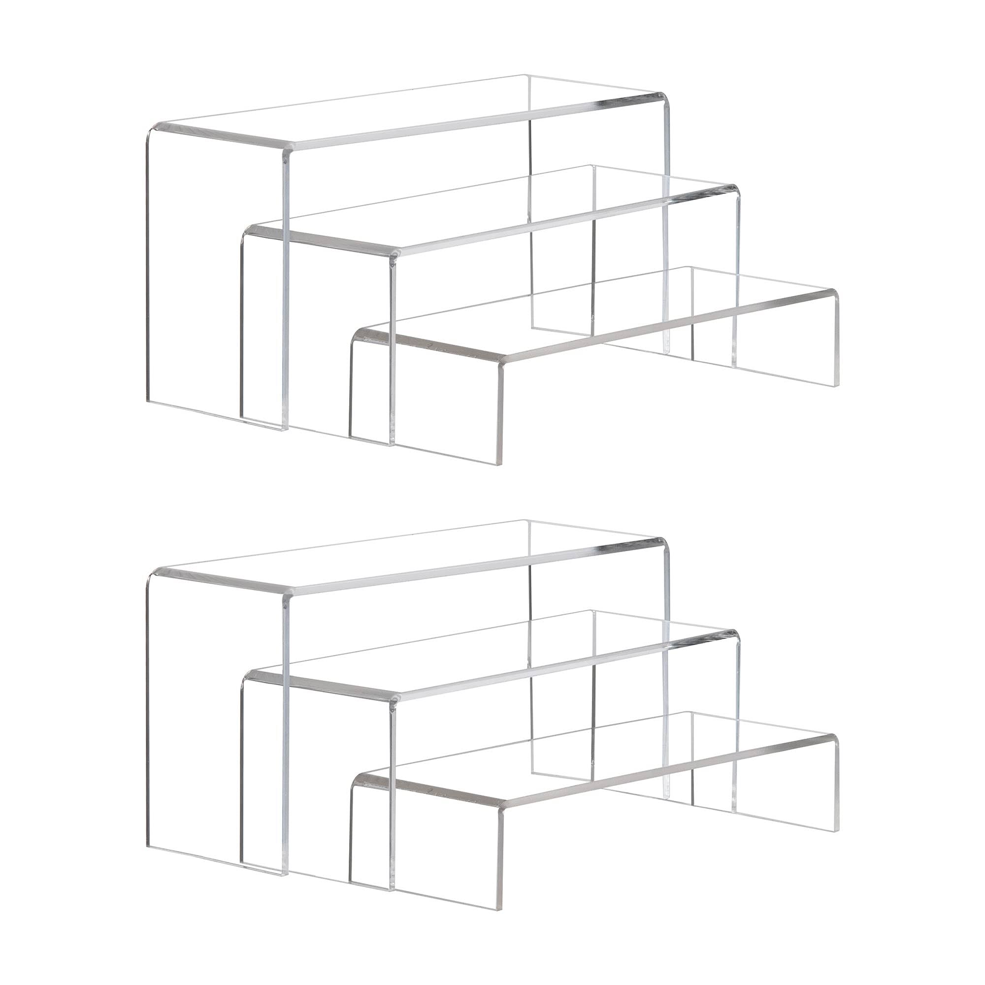 ihomecooker 6 PC Clear Acrylic Display Risers Showcase for Shoe Risers Retail Stand Cupcake Stand Dessert Stand