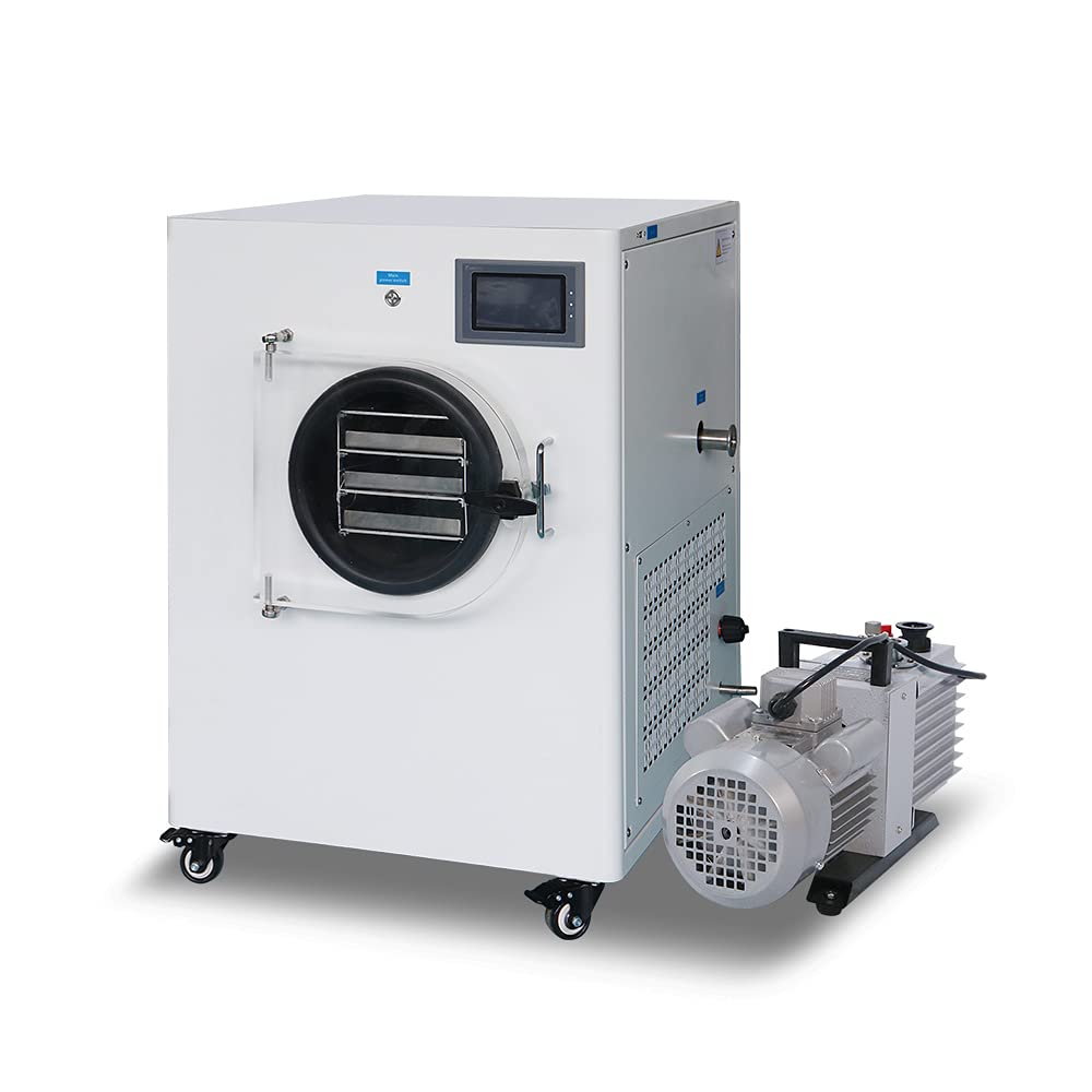 Freeze Dryer, Home Freeze Dryer for Fruits & Vegetables, 3 Trays & 6lbs/Batch, Food Grade Freeze Drying Machine with Rotary Vane Vacuum Pump Home Use