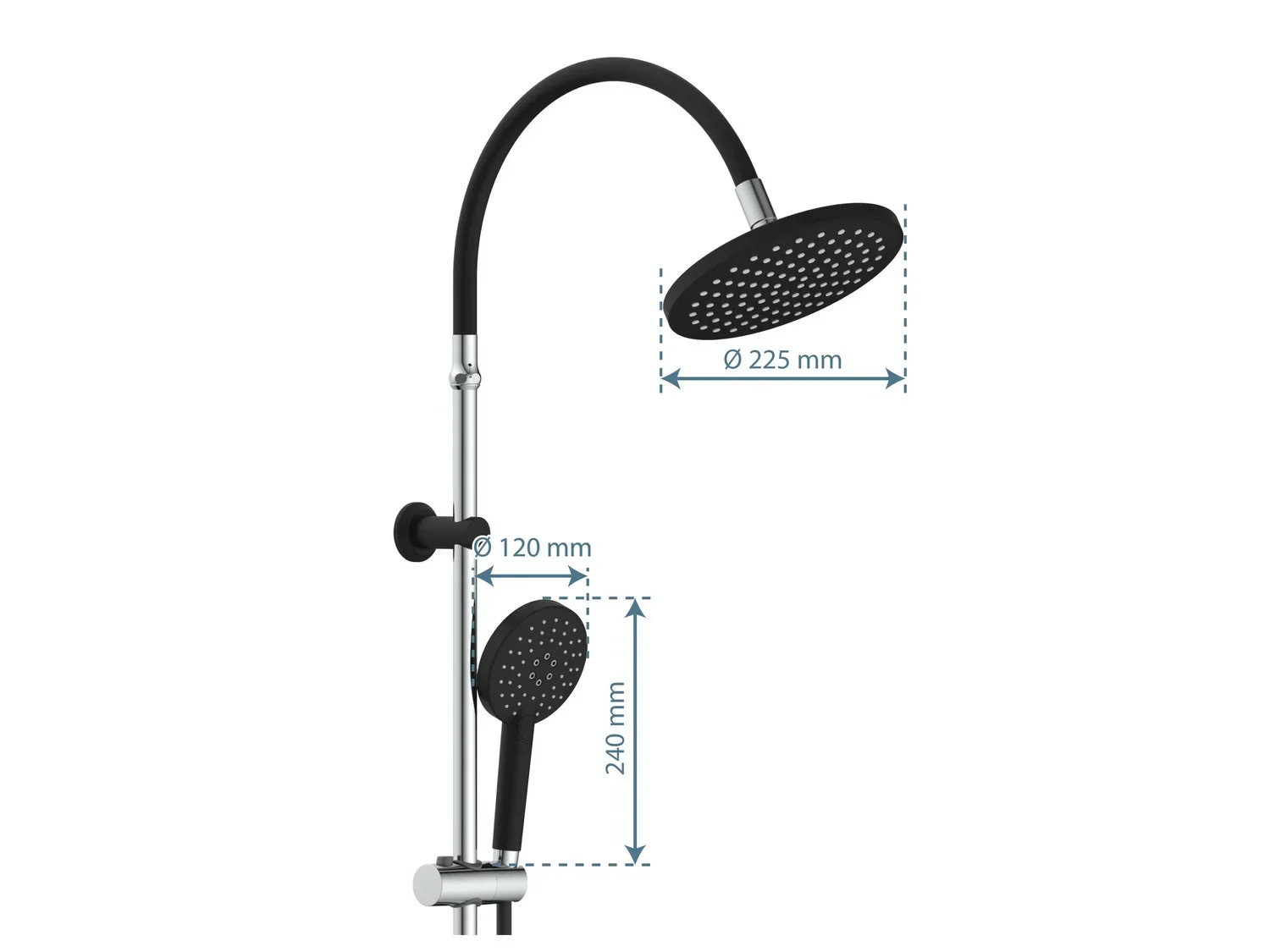 Schtte Colonne de douche MATAO RAIN, douche  pluie mobile et douchette