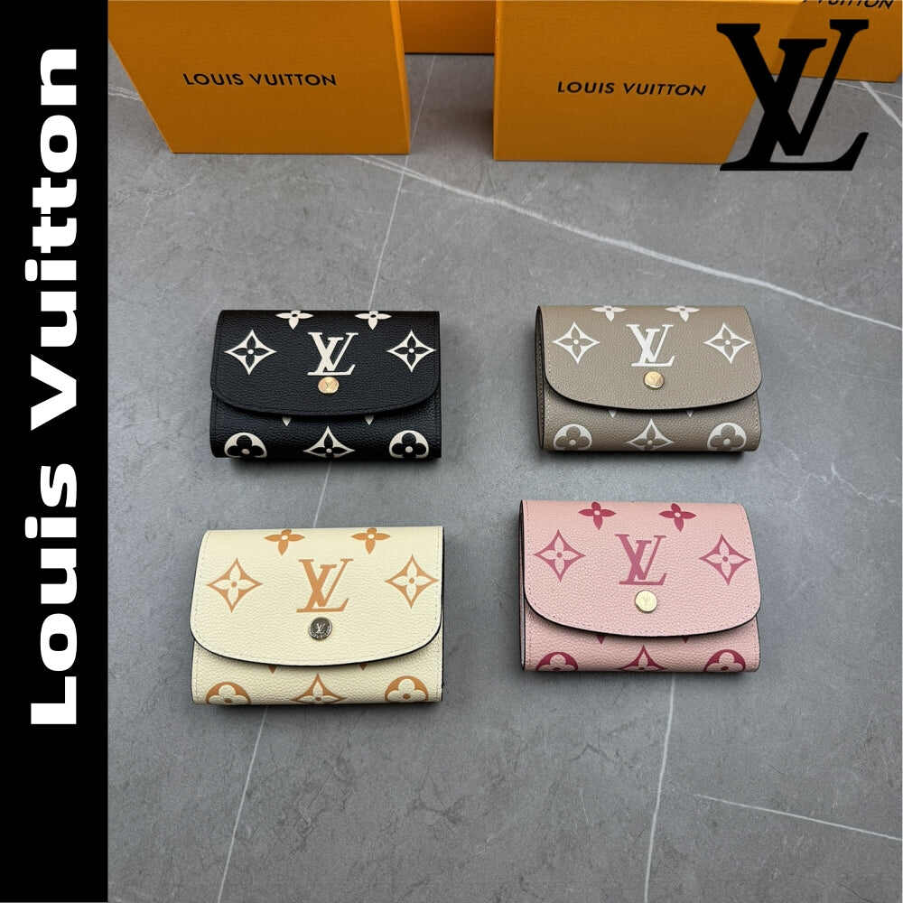 【ルイヴィトン】モノグラム型押しミニ財布 高機能で日常に最適4色