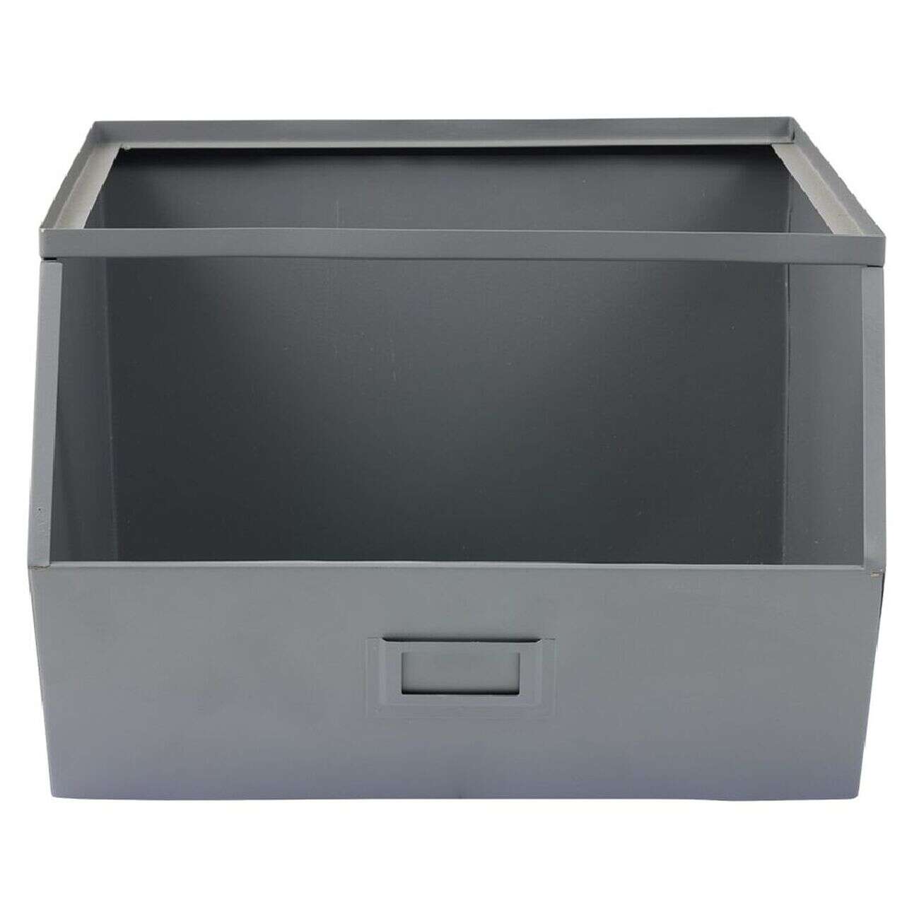 Bac superposable en métal gris L33xP28,5xH20cm