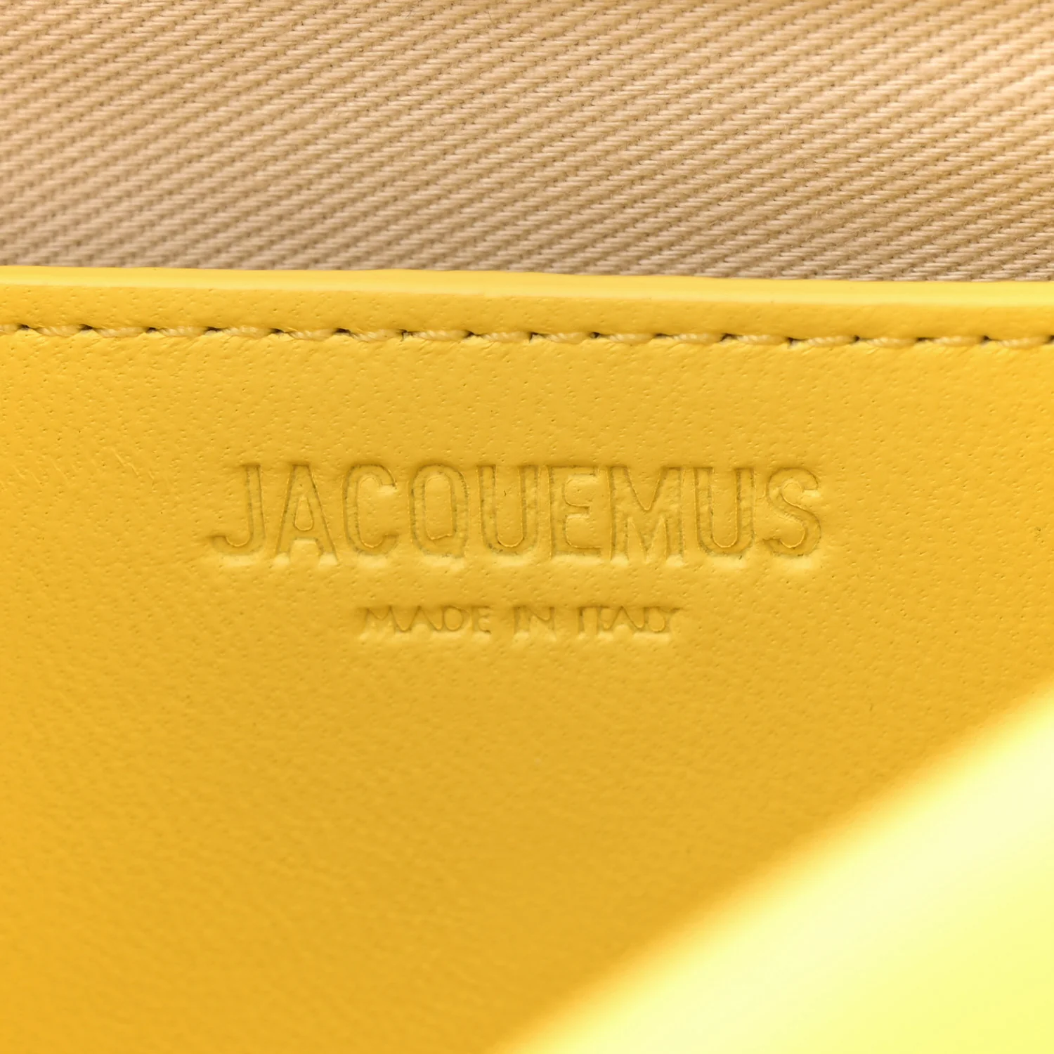 Smooth Calfskin La Petite Pochette Rond Carre Yellow