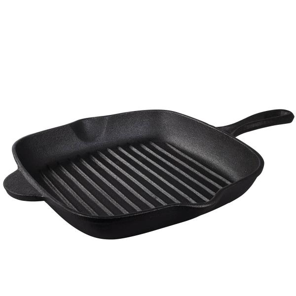 Cast iron grillpanne firkantet 2,2L svart