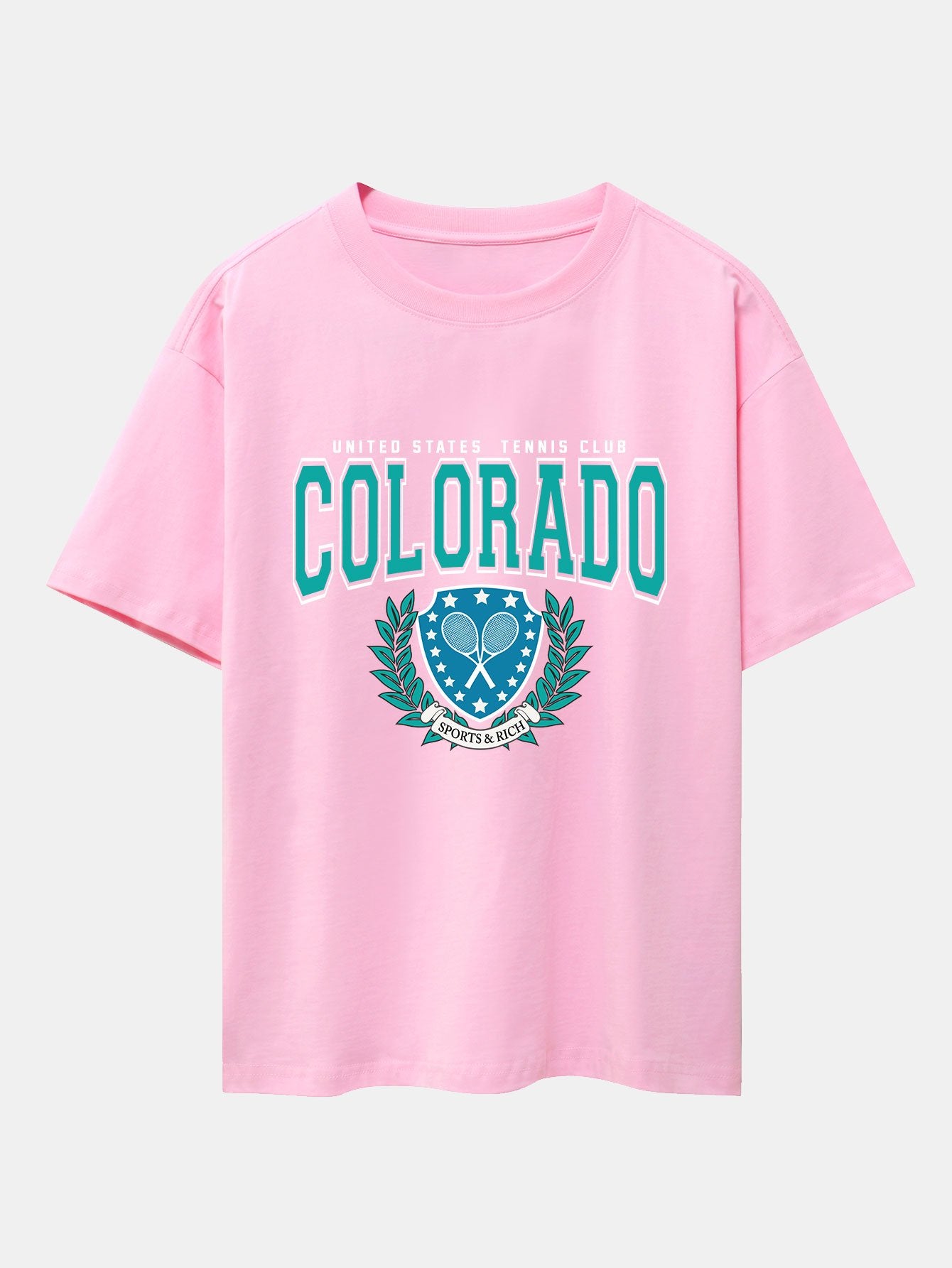 T-shirt oversize épais imprimé tennis Colorado