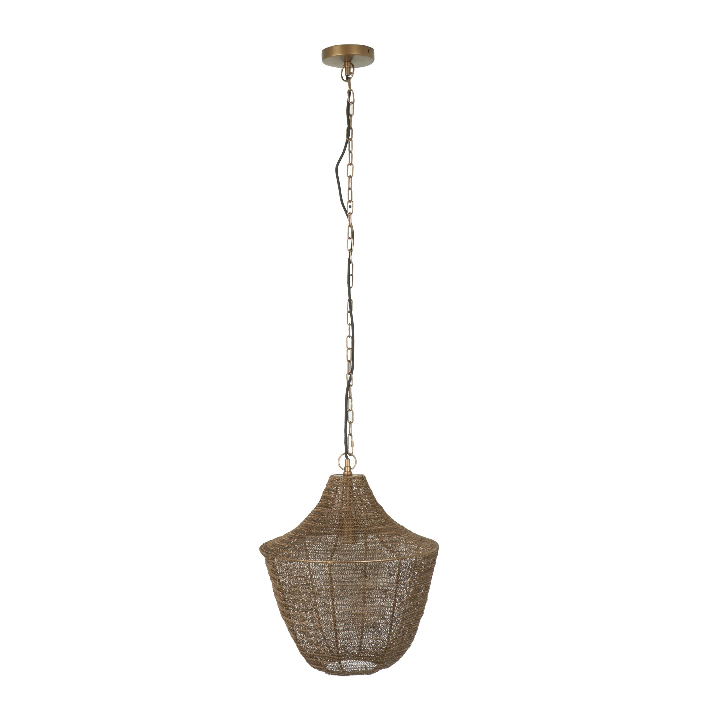 Sahara Metal Wire Pendant Antique Brass 40x40x44cm