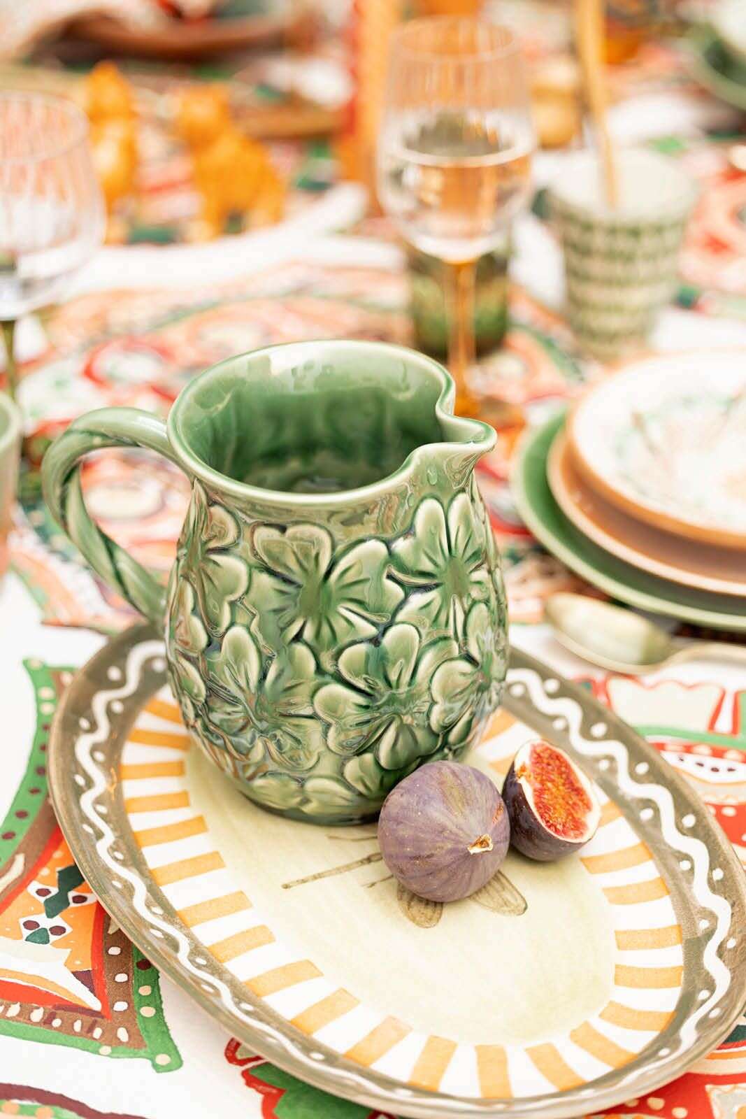 Lichtgroene serveerschaal dragonfly