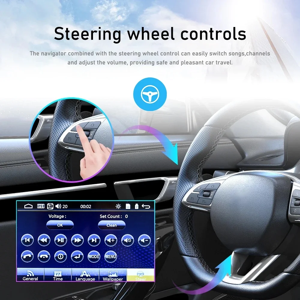 1 Din 7 Inch Car Stereo Radio with Wireless Apple Carplay Android Auto HD Electric telescopic Touchscreen Flip out Screen FM Bluetooth Android/iOS Mirror Link, Single 1 Din Car Audio USB/TF/AUX-in - Image 7