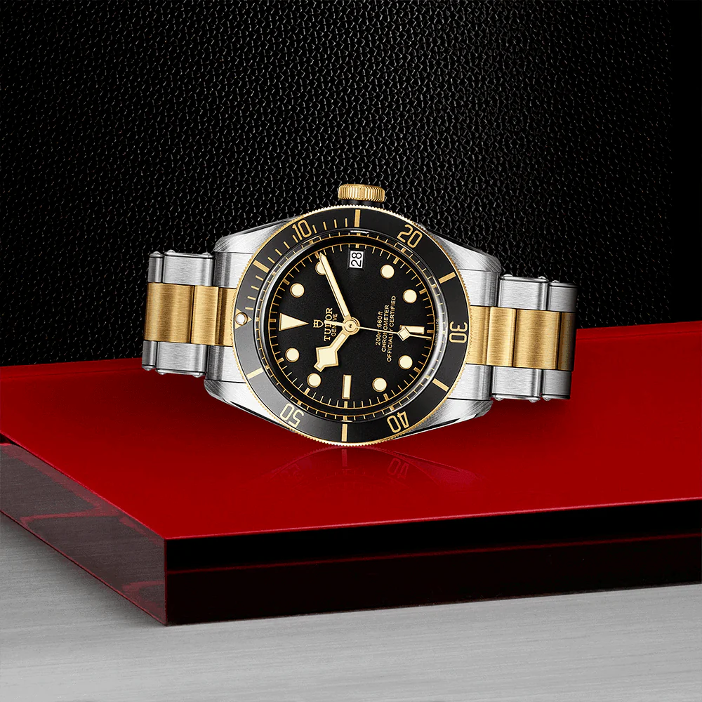 [Super Clone]Black Bay S&G 41mm Black/Gold Dial Automatic Men's Bracelet Watch