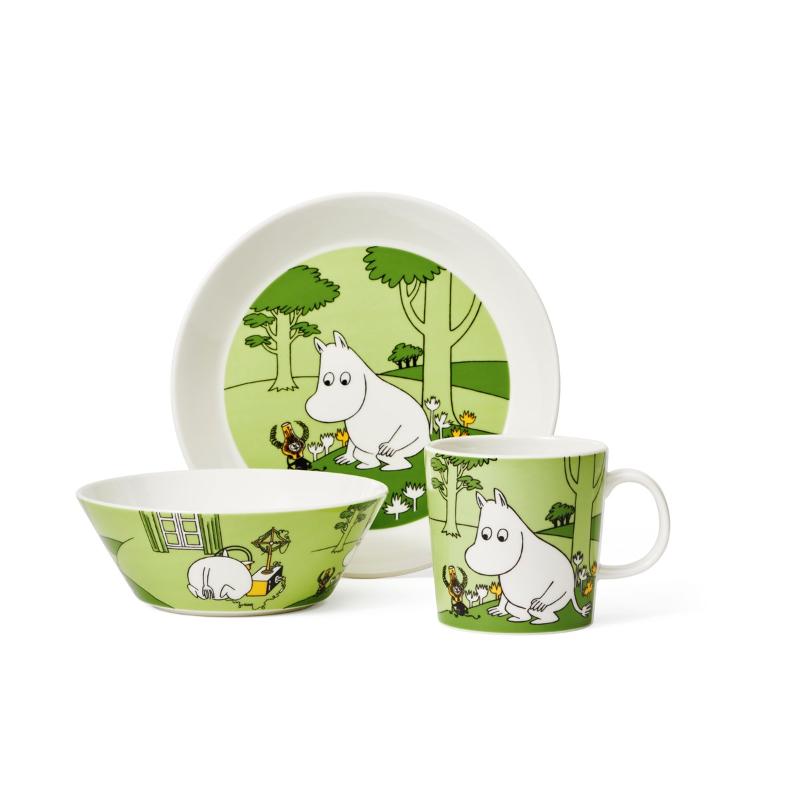 Asjett 19 cm Mummitrollet grønn