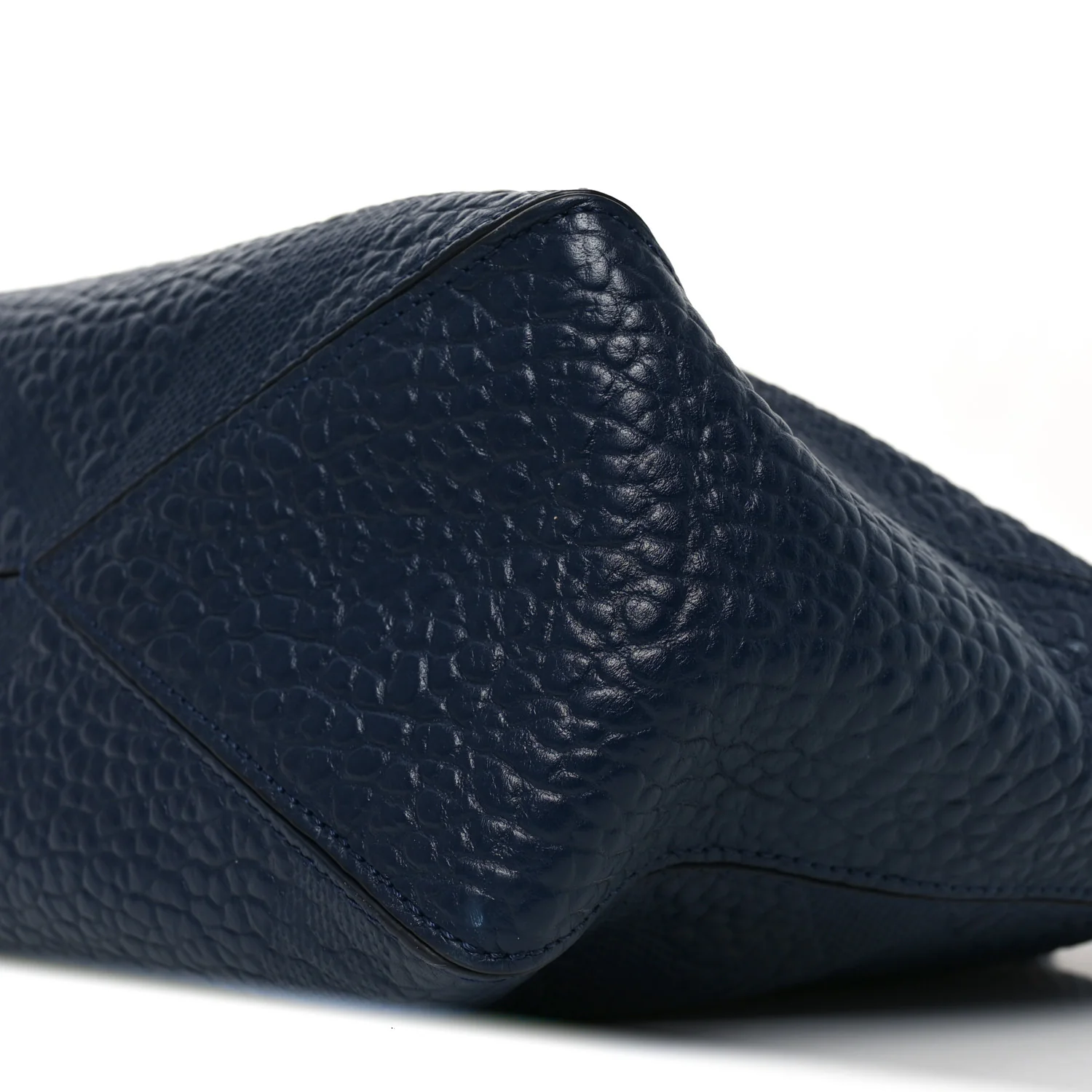 Heritage Grain Check Embossed Medium Dewsbury Tote Blue Carbon