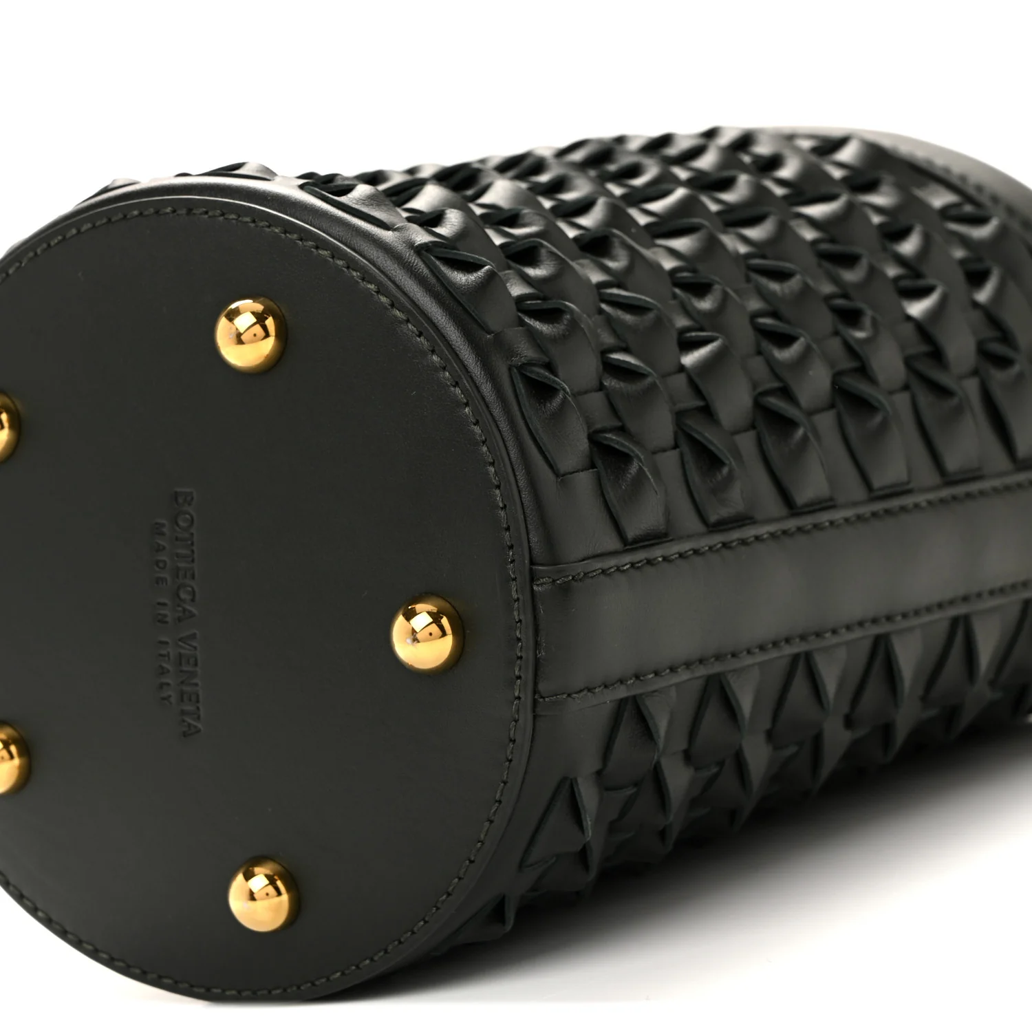 Nappa Intrecciato Small JJ Bucket Bag Black