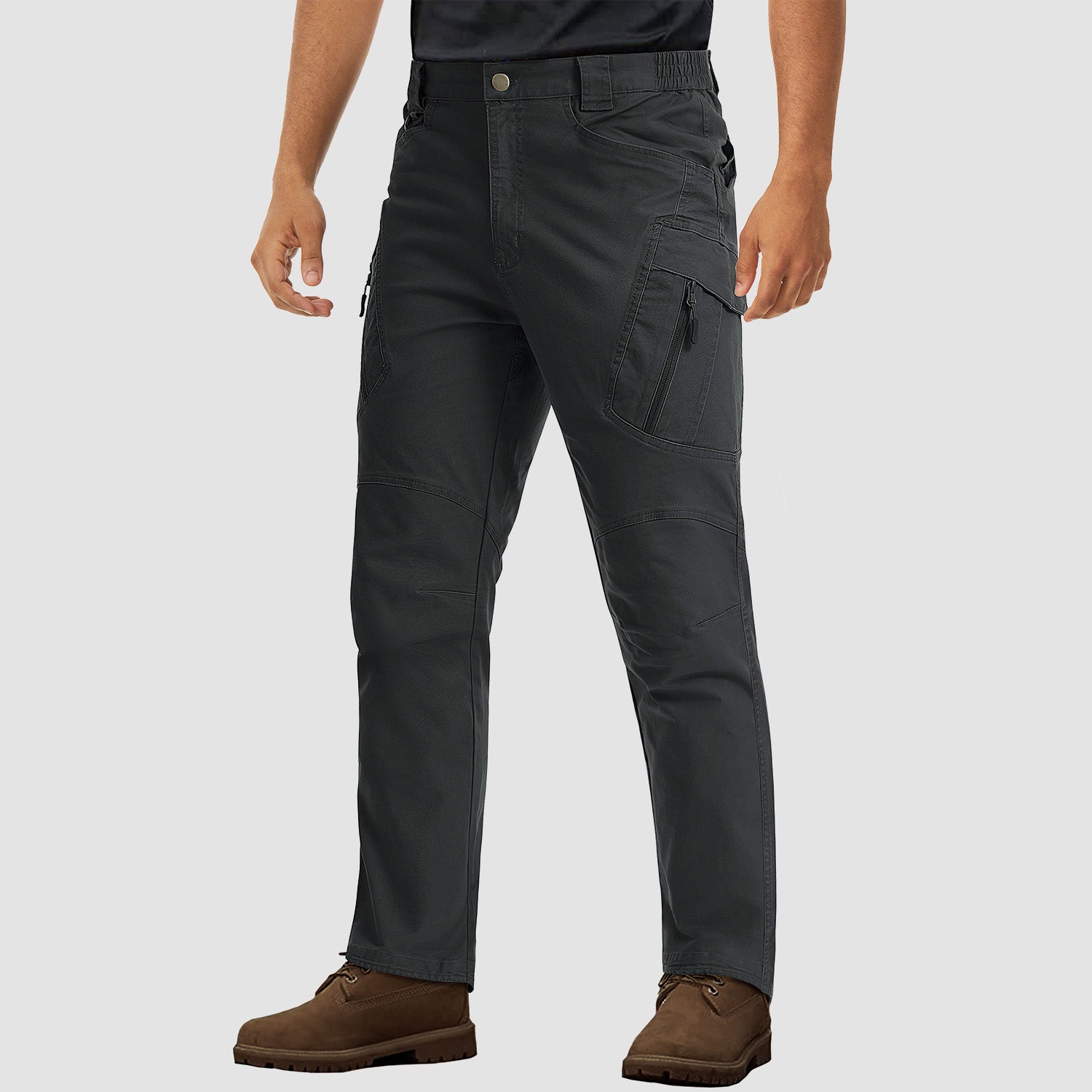 Pantalon de travail cargo léger en tissu ripstop à 9 poches, style tactique homme, avec 9 poches