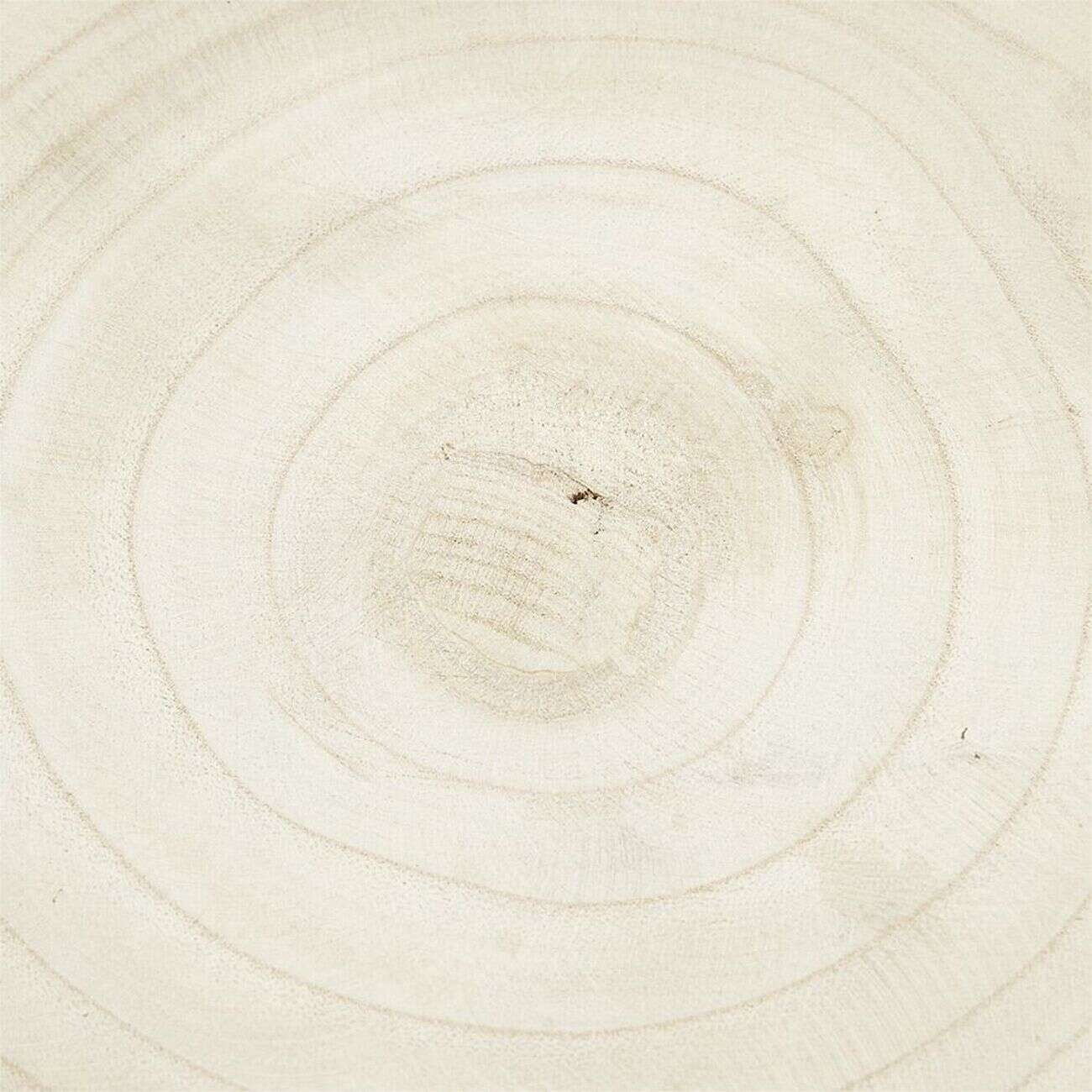 Bout de canapé Tammy bois paulownia beige Ø27xH33cm