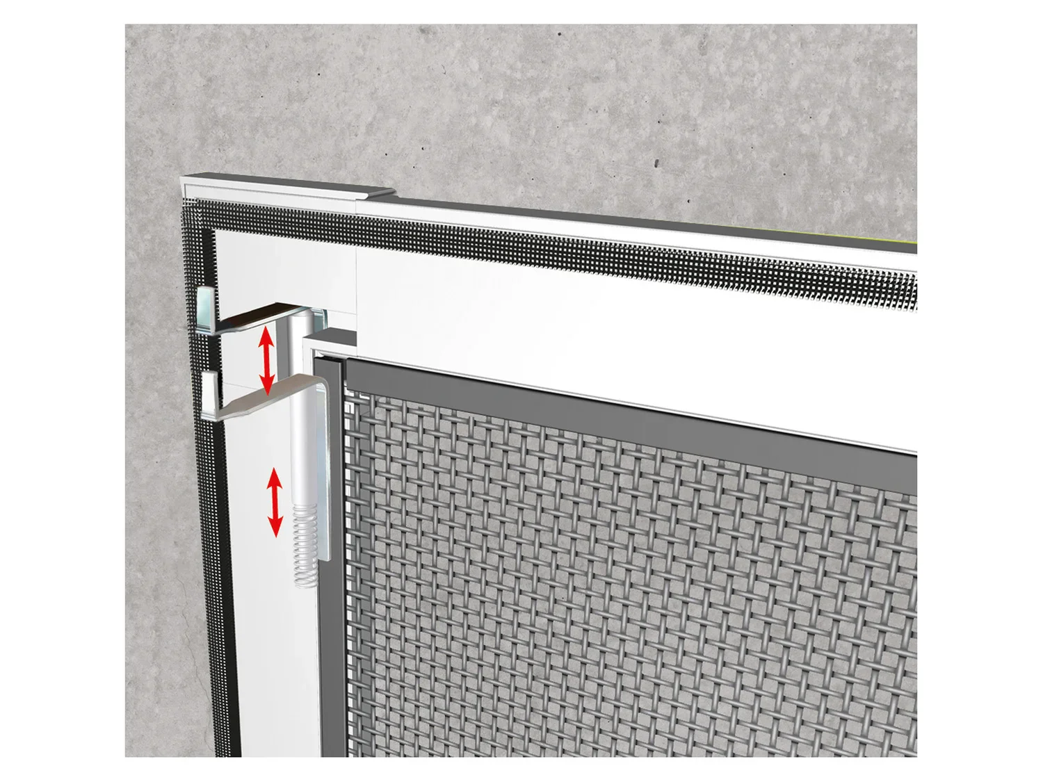 LIVARNO home Fentre moustiquaire en aluminium, 100 x 120 cm