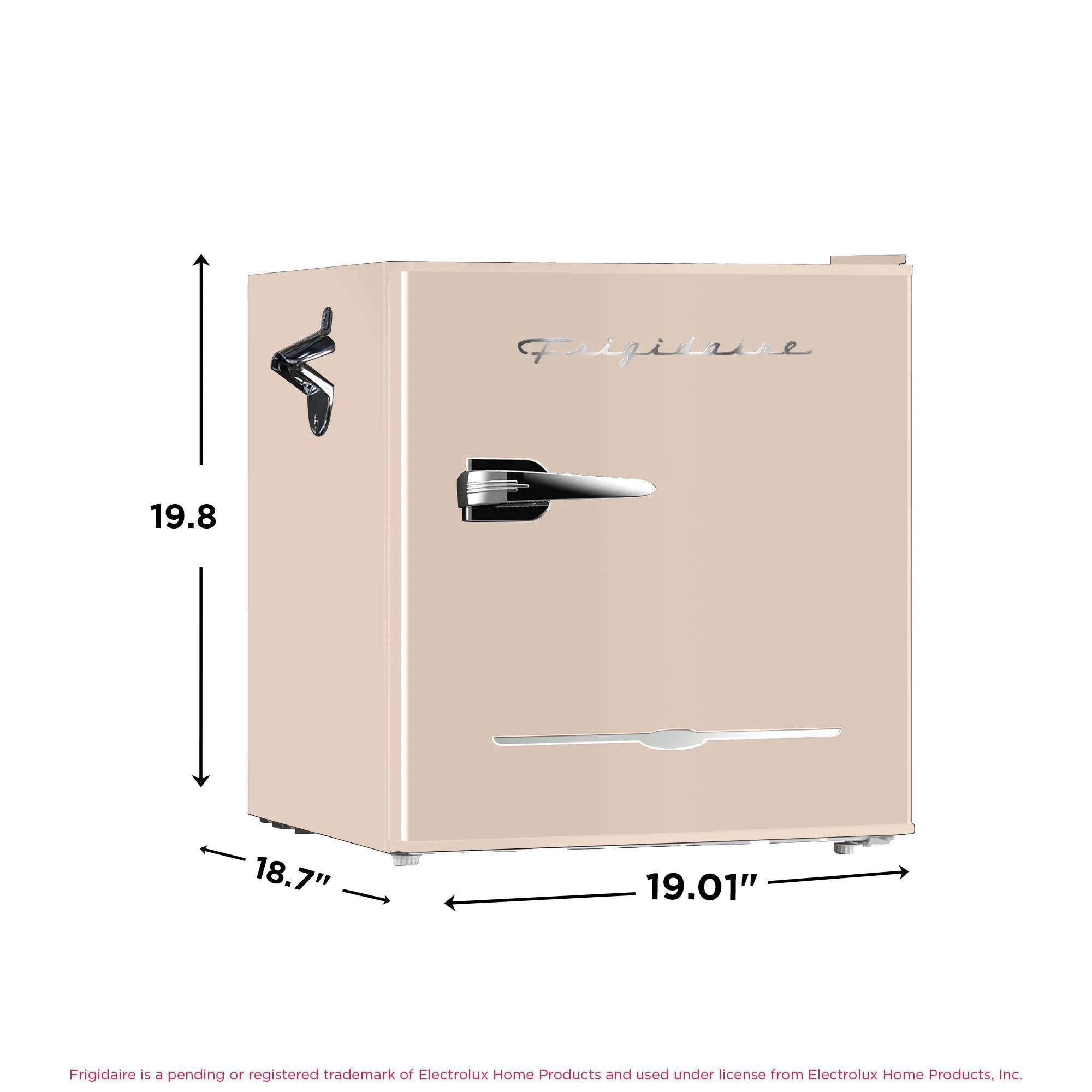 1.6 Cu ft. Retro Compact Refrigerator with Side Bottle Opener, Coral(Coral) - Image 10