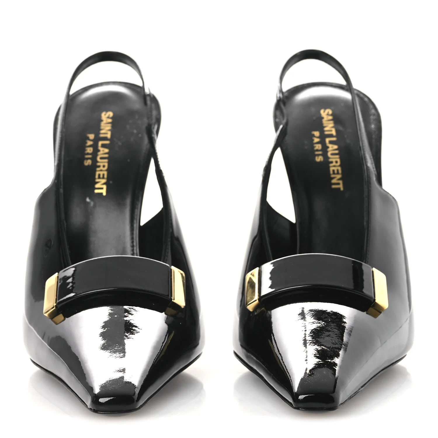 Vernice Grupy Madame 115mm Slingback Pumps 38 Black