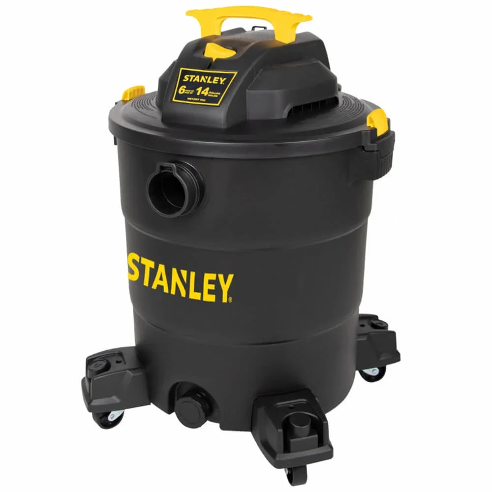 Stanley SL18199P14A, 14 Gallon, 6 HP, Cartridge Wet/Dry Vacuum Cleaner, 6' Hose, Yellow