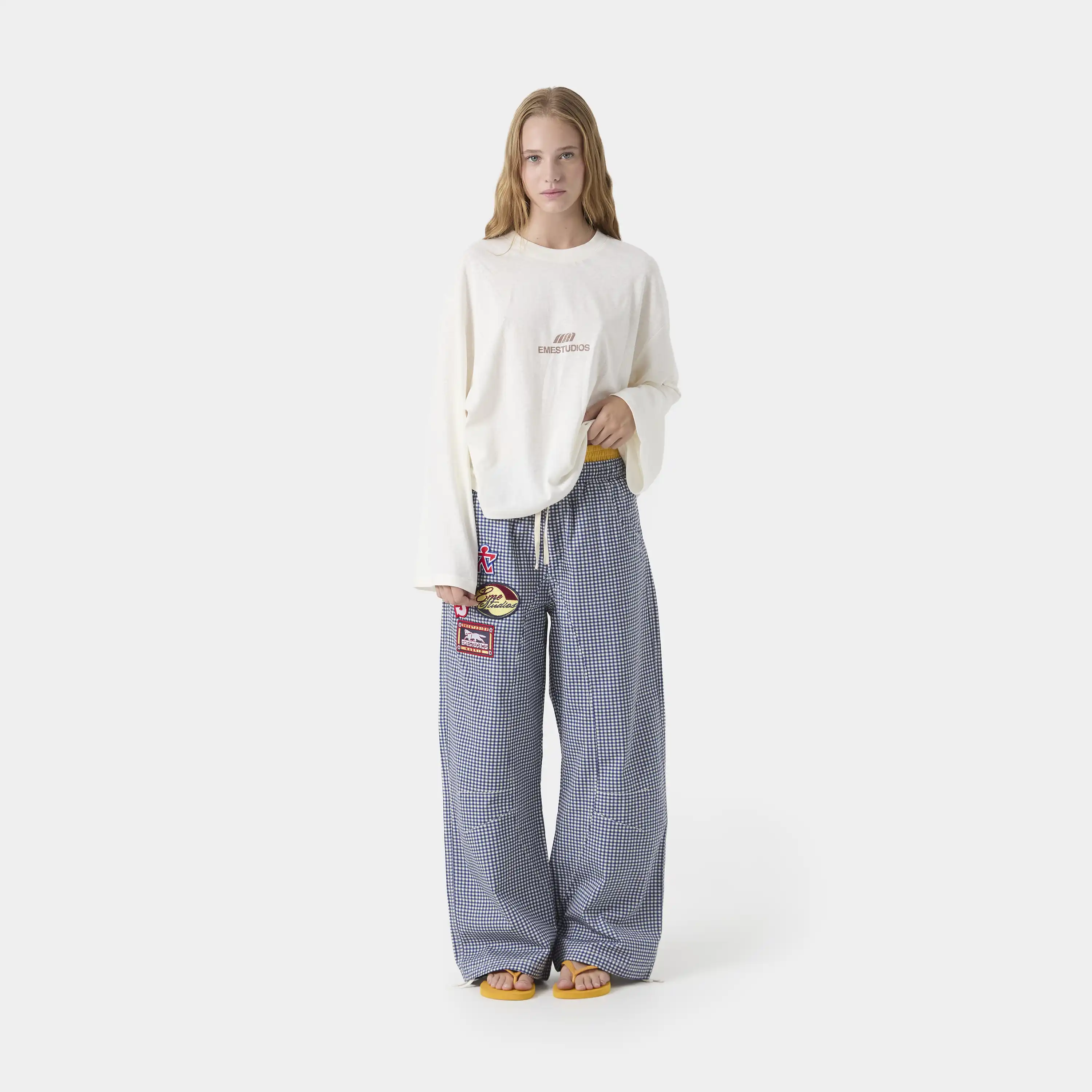 Patches Vichy Indigo Cargo Pants