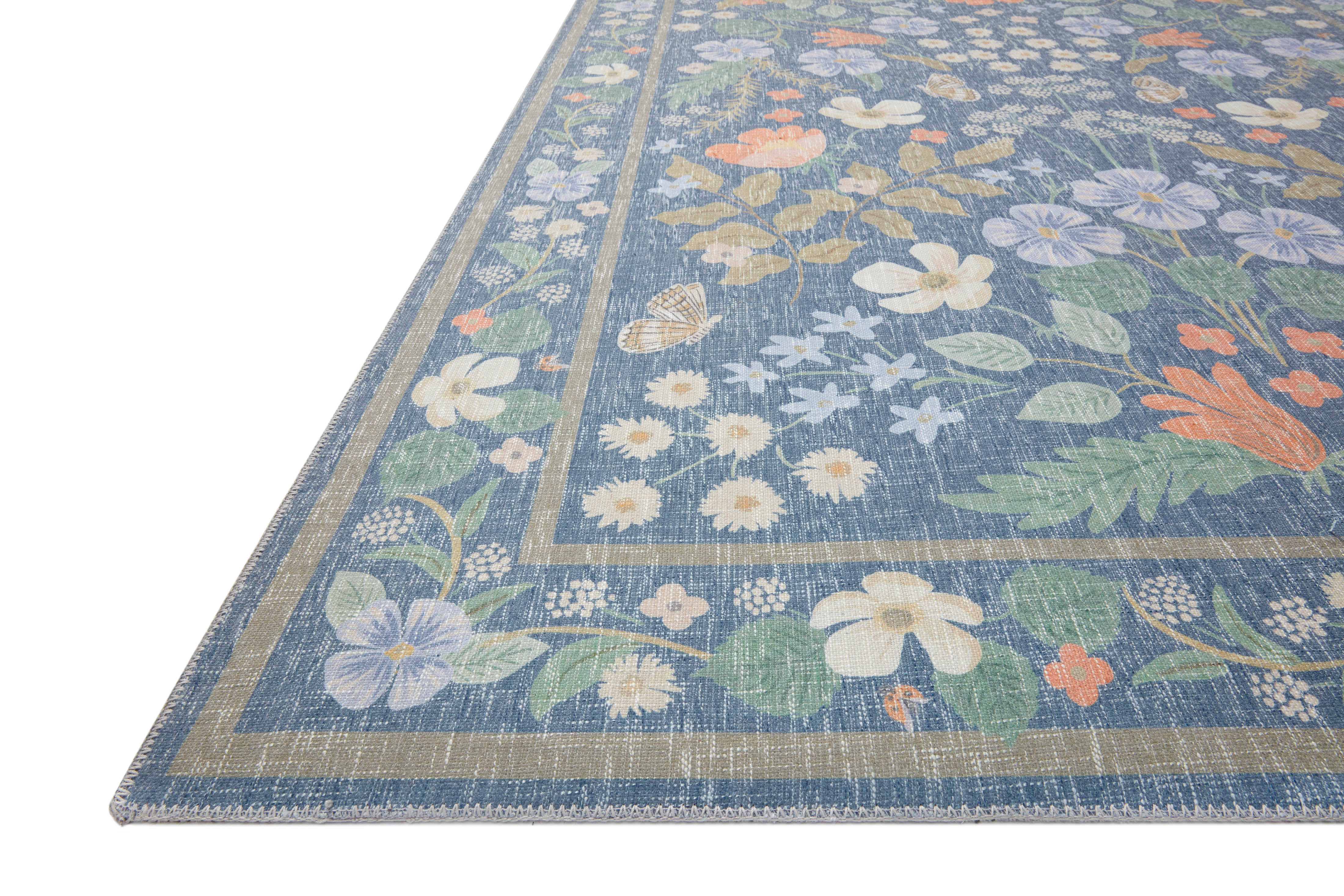 Rifle Paper Co. x Loloi Cotswolds Indigo Rug , 18