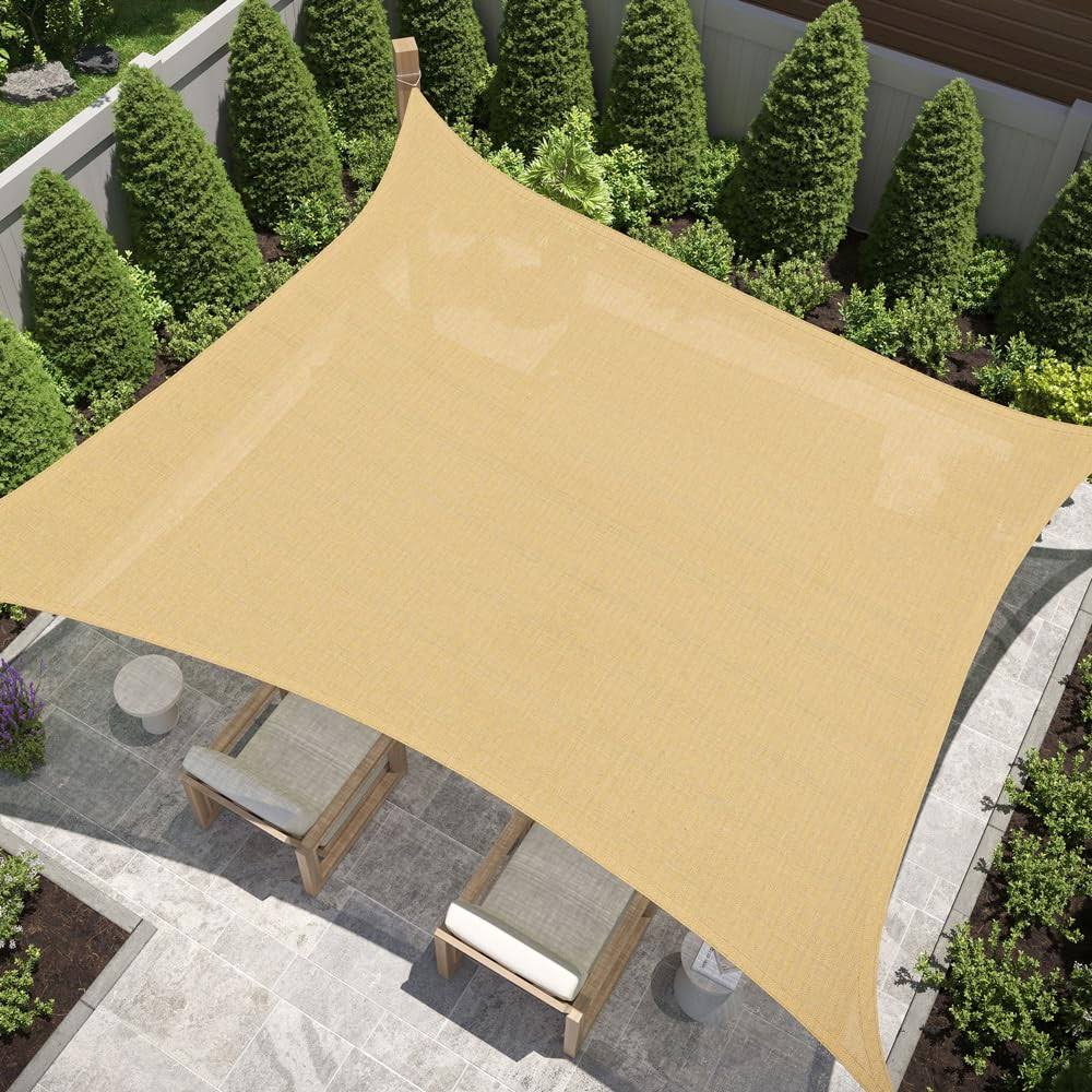 Gorilla Grip Heavy Duty Sun Shade, UV Protection Fade Tear and Rust Resistant Canopy Blocks Sunlight, Easy Install Breathable Sail, Shades Outdoor