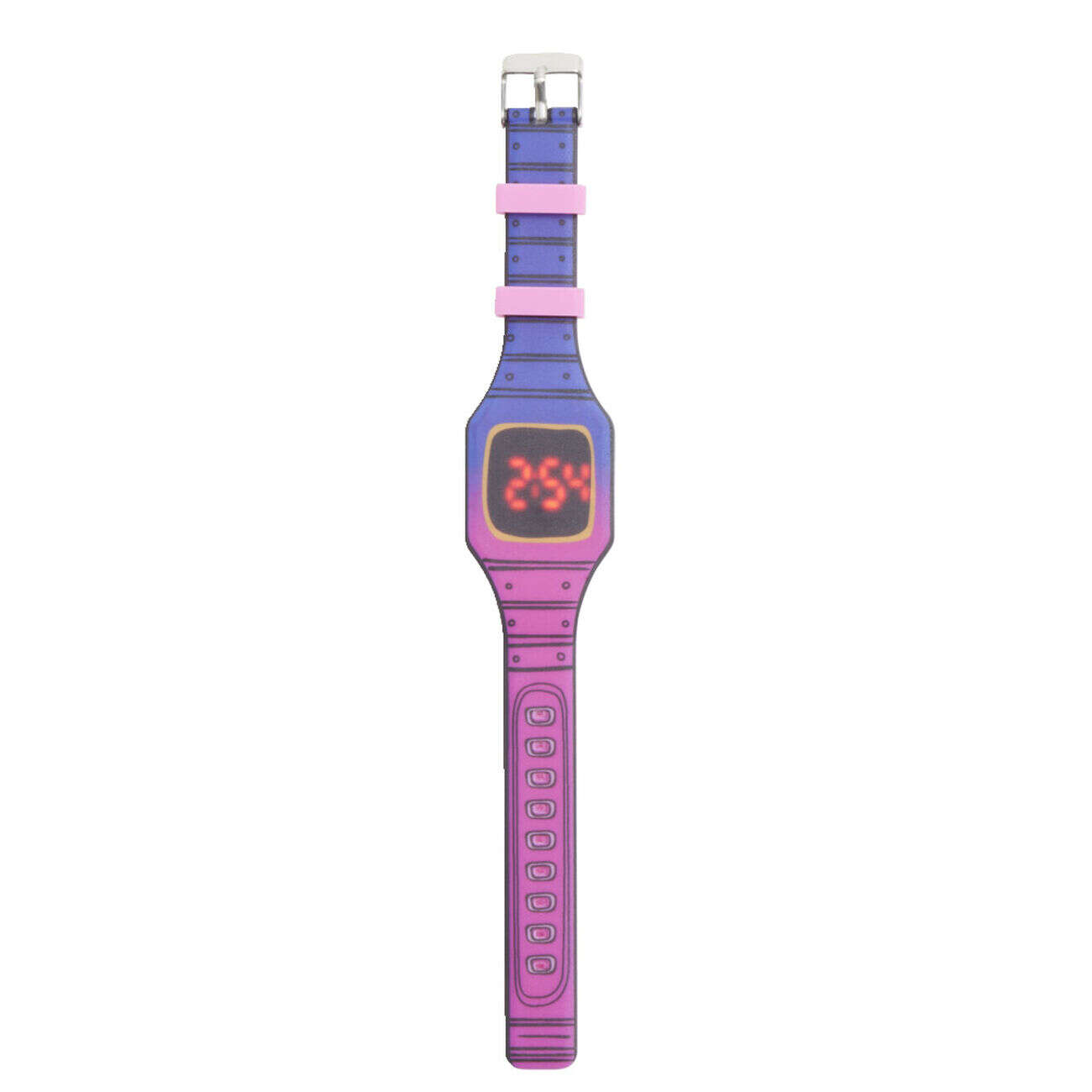 Montre unisexe digitale silicone multicolore Ø5x17,5cm (2 modèles)