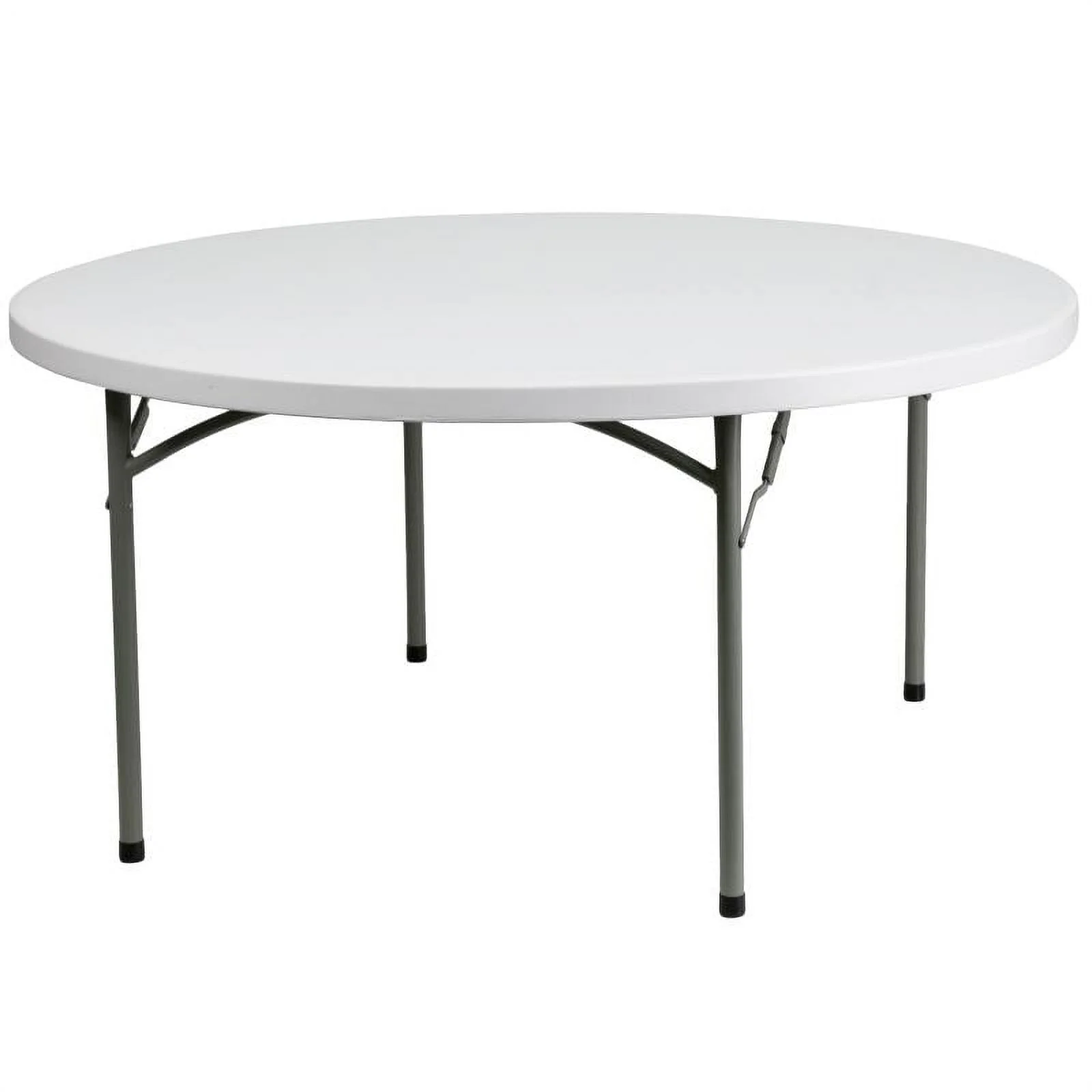 (10 PACK) 60'' Round Plastic Folding Table - Heavy Duty Banquet Table