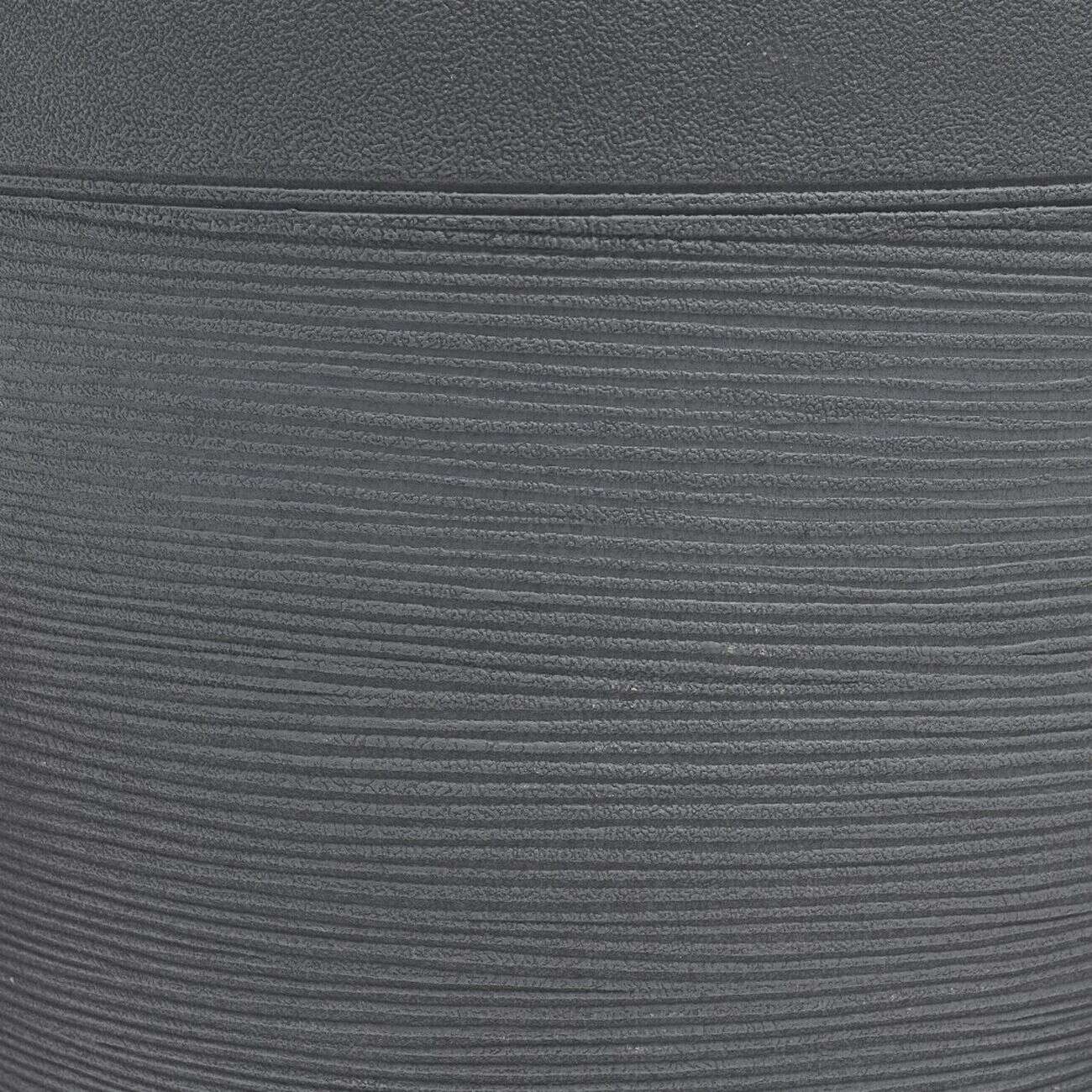 Cache pot rond gris frise ligne horizontale 30L