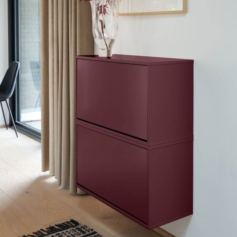 Skoboks 70x30x40 cm Maroon Red