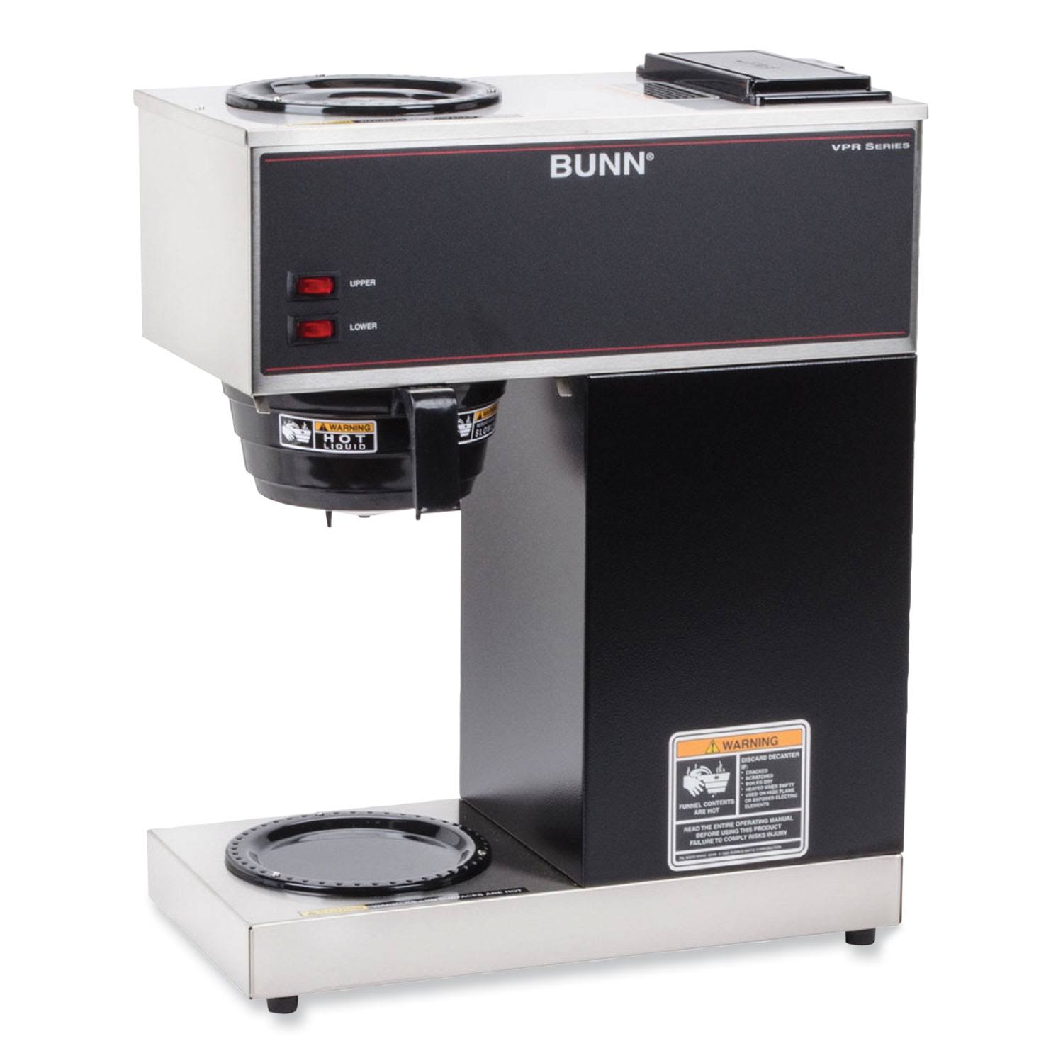 Bunn VPR-2GD 12-Cup Pourover Commercial Coffee Brewer - Black