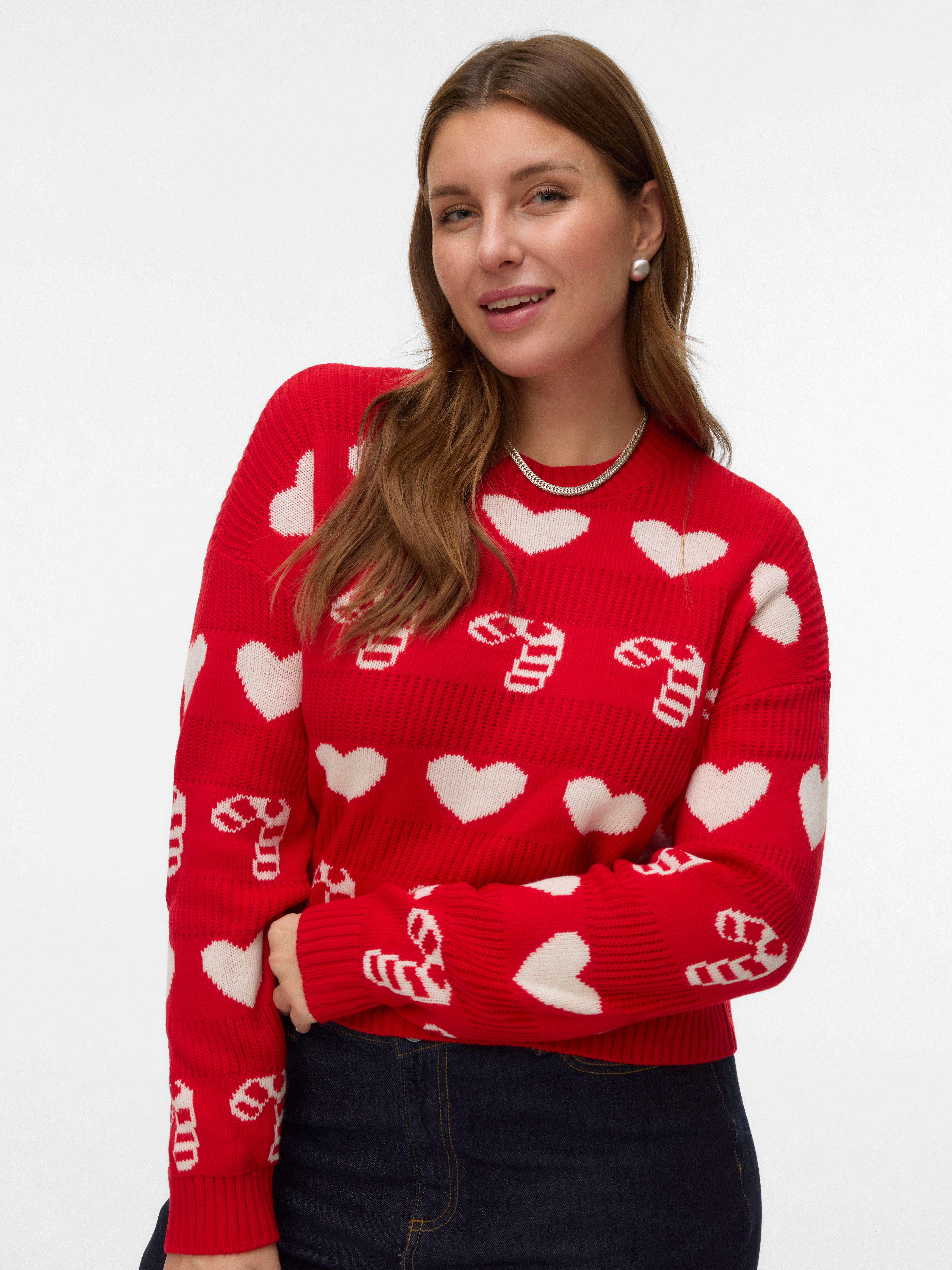 VERO MODA® VMCANDYHEARTS Knitted pullover