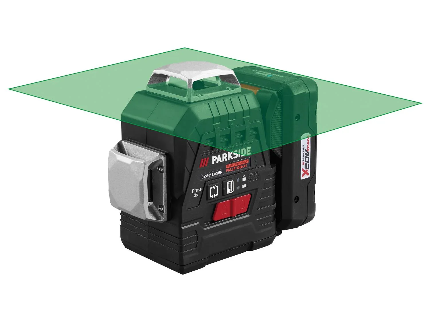 PARKSIDE PERFORMANCE Set niveau laser en croix sans fil PKLLP 3360 A1 + batterie + chargeur, 20 V