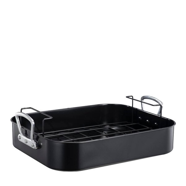 Kitchen Essentials ildfast form med håndtak 40x32x12 cm stål/svart