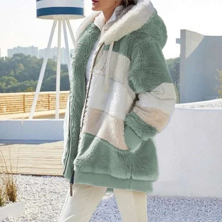 Aléana | La veste d’hiver élégante et chaude avec capuche et fermeture éclair