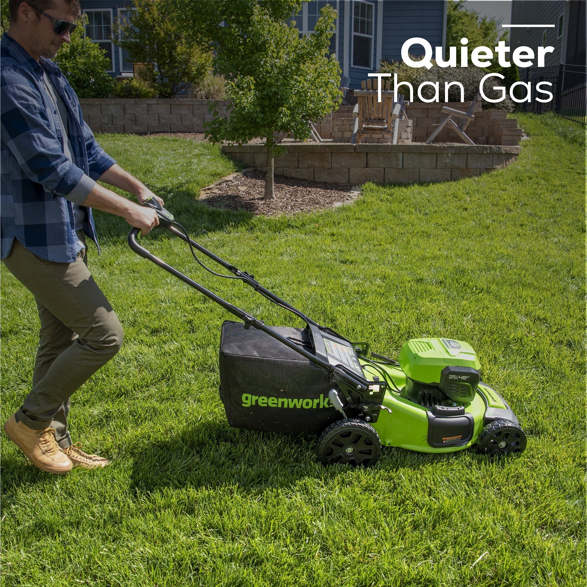 48V 20" Brushless Battery-Powered Lawn Mower, Two (2) 4.0Ah USB Batteries and Charger - Image 6