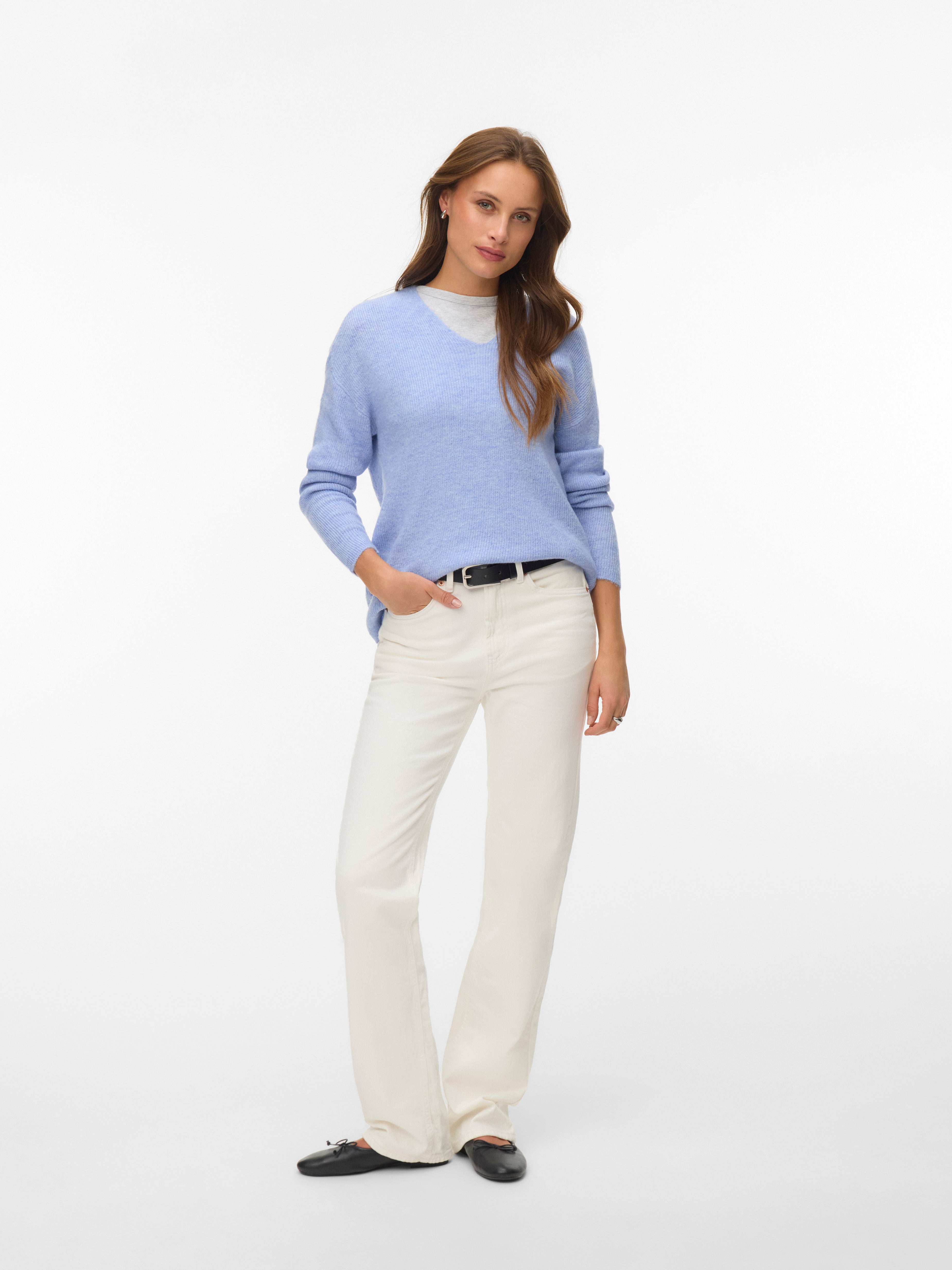 VERO MODA® VMCREWLEFILE Knitted pullover