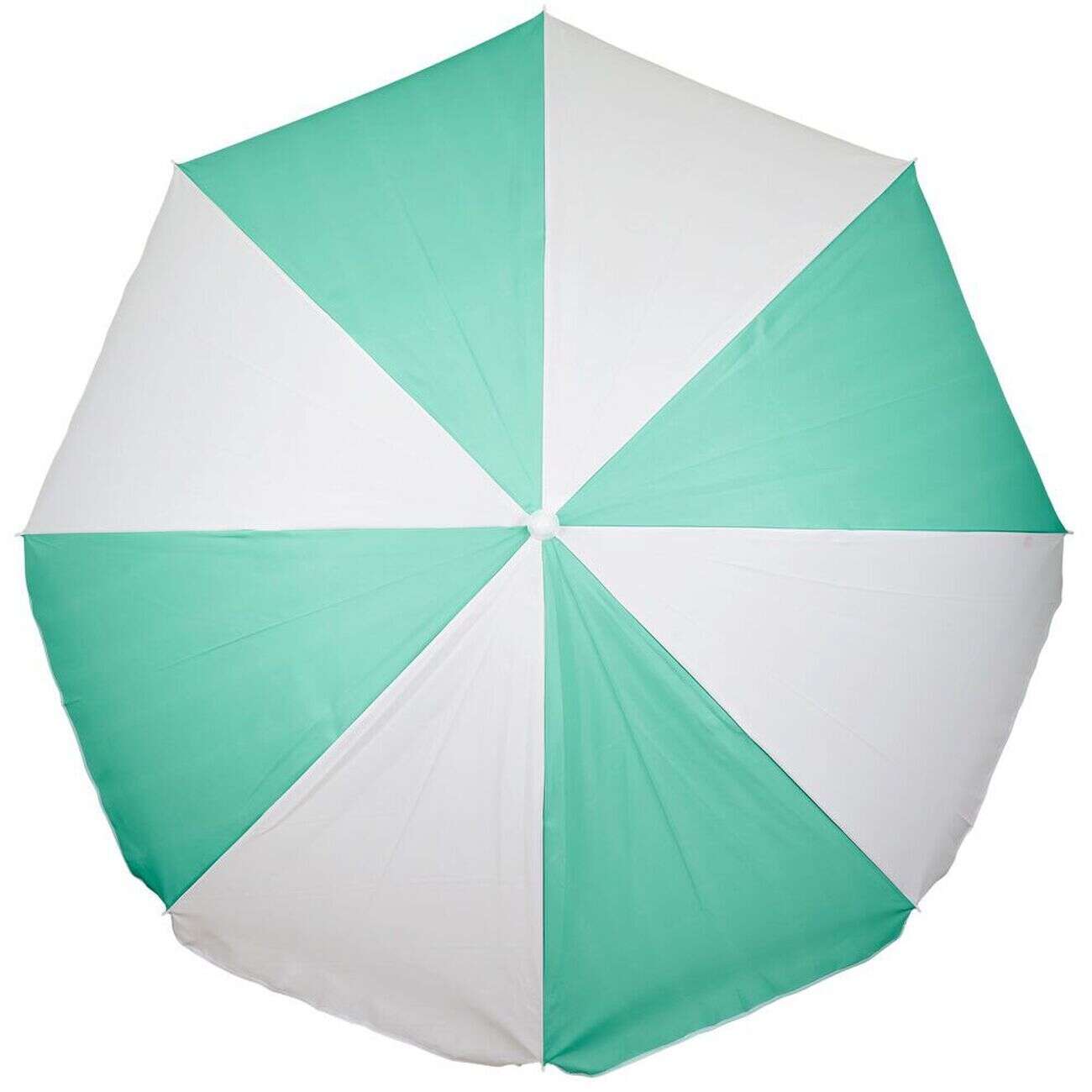 Parasol de plage Funky blanc et vert Ø160xH195cm